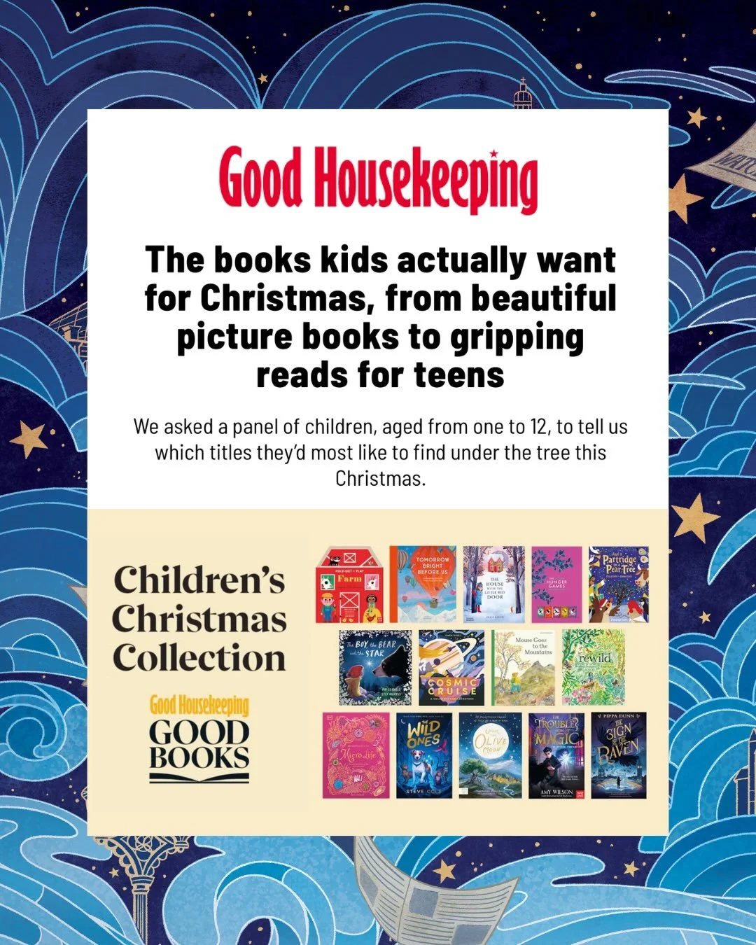 🎄Good Housekeeping Reader Favourite!🎄

I am thrillled to BITS that The Sign of the Raven has been chosen as a Reader Favourite as part of the @goodhousekeepinguk Children&rsquo;s Christmas Collection! And it&rsquo;s something made even more special