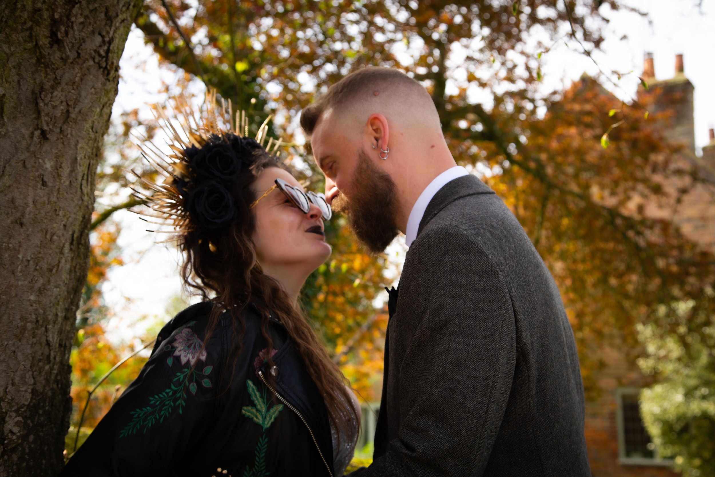 Relaxed outdoor handfasting ceremony in Somerset