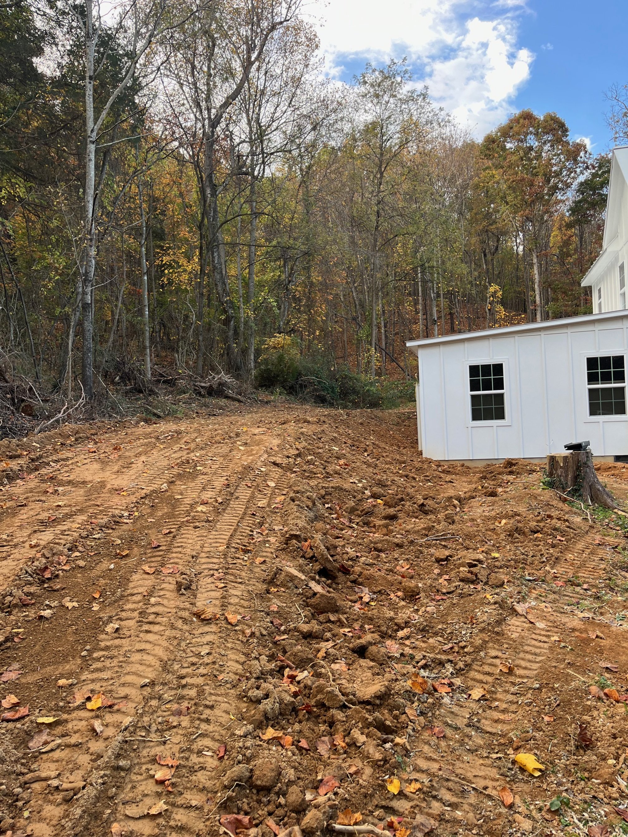 Land grading project in Crozet - before image