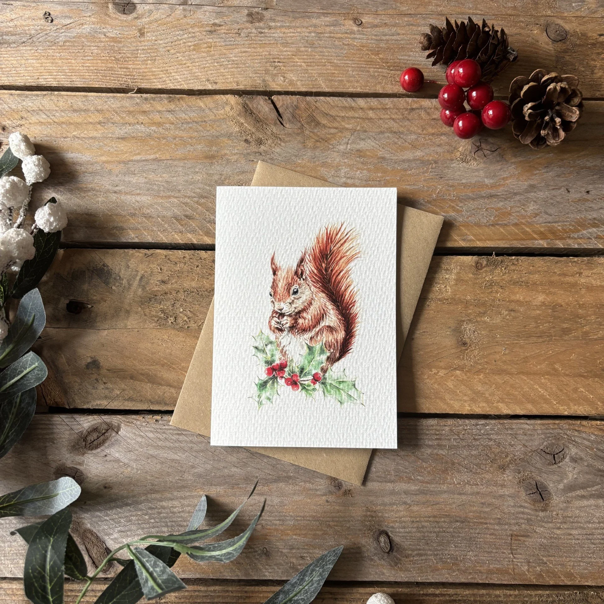 Squirrel in holly