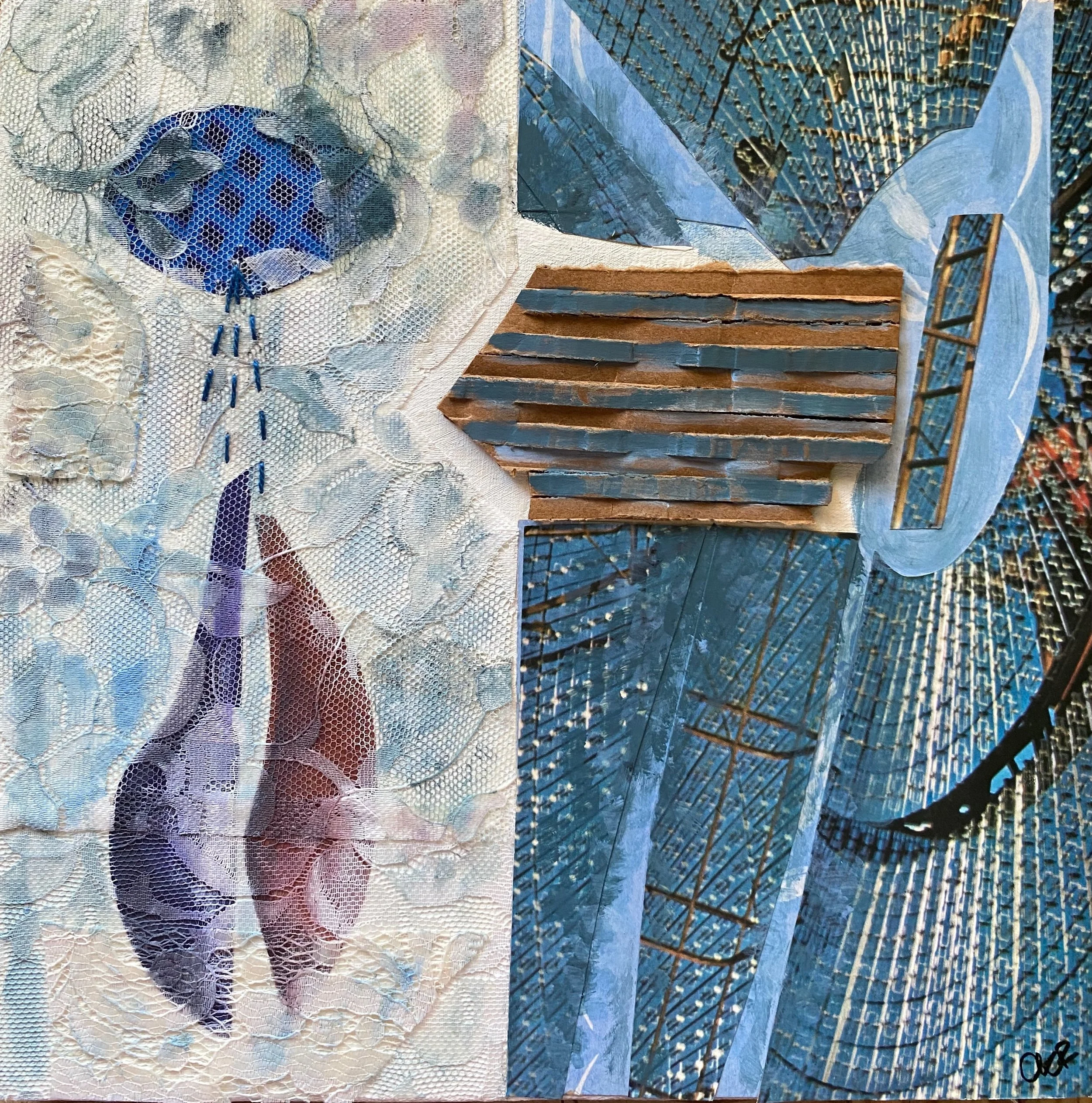 mixed media art inspired by the Largo tempo in music