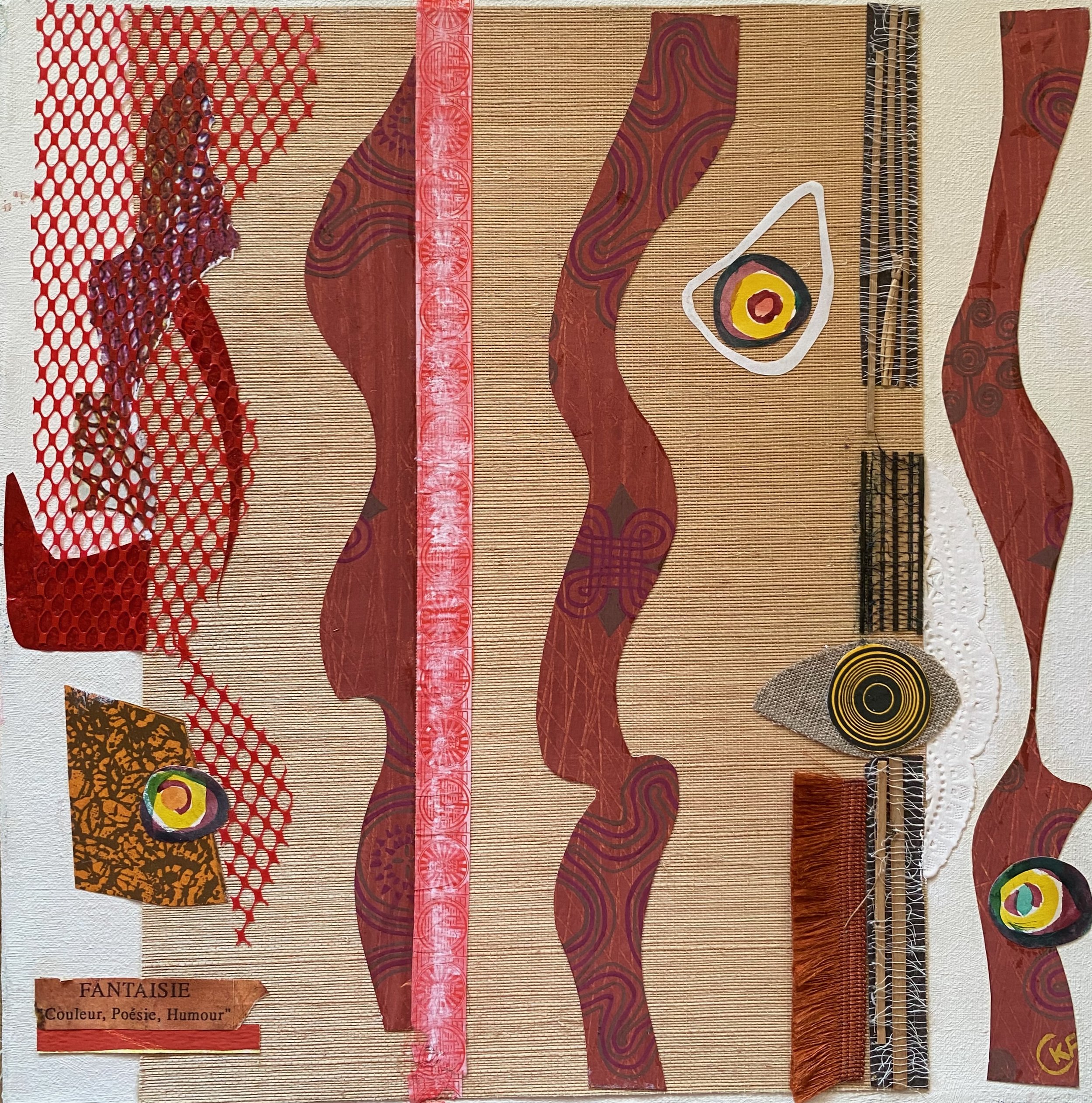 abstract mixed media on canvas inspired by the tempo Andante in music