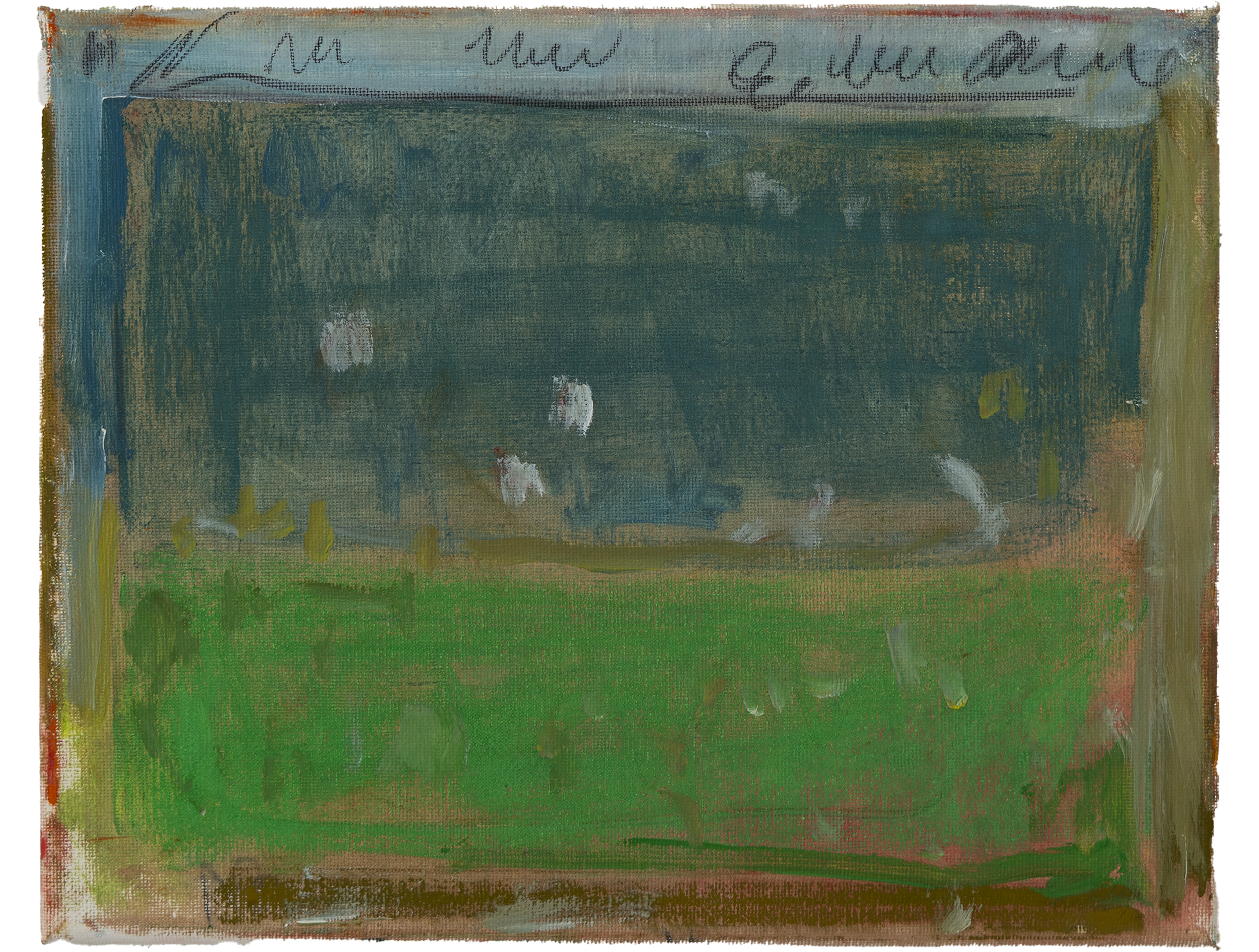 Quadro del verde e del blu | Tecnica mista su tela | 30 x 24 cm |2025
