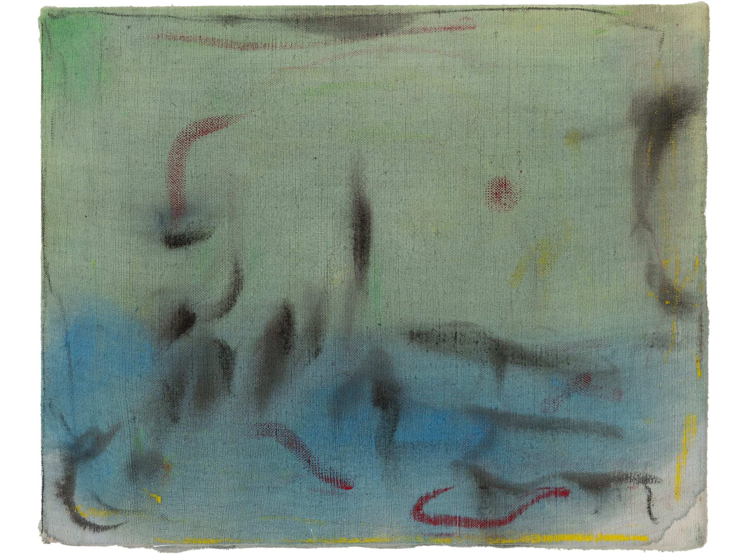 Marina o vessillo | Tecnica mista su stoffa intelaiata | 30 x 24 cm | 2025
