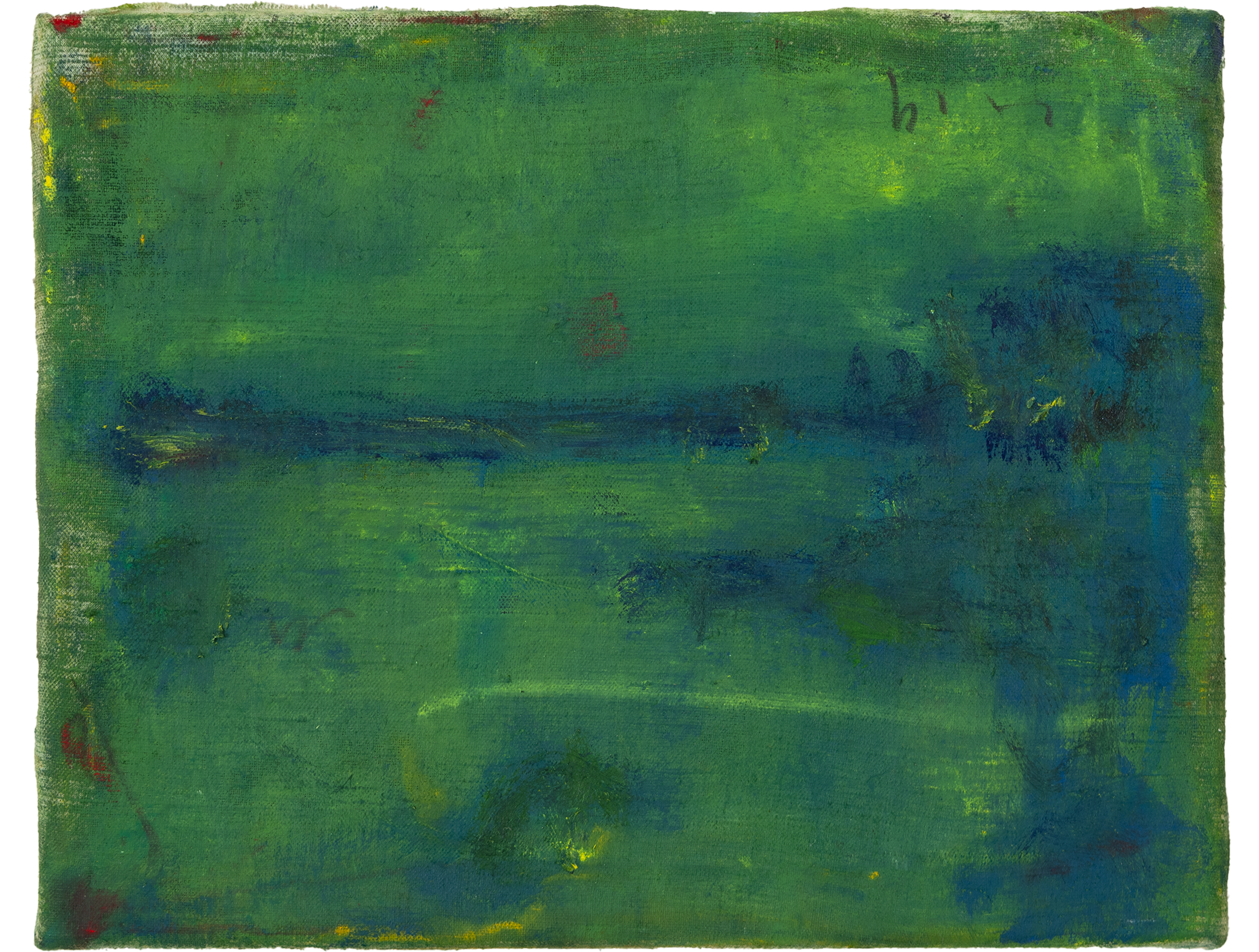 Paesaggio acido raddoppiato | Olio su stoffa intelaiata |30 x 24 cm | 2025
