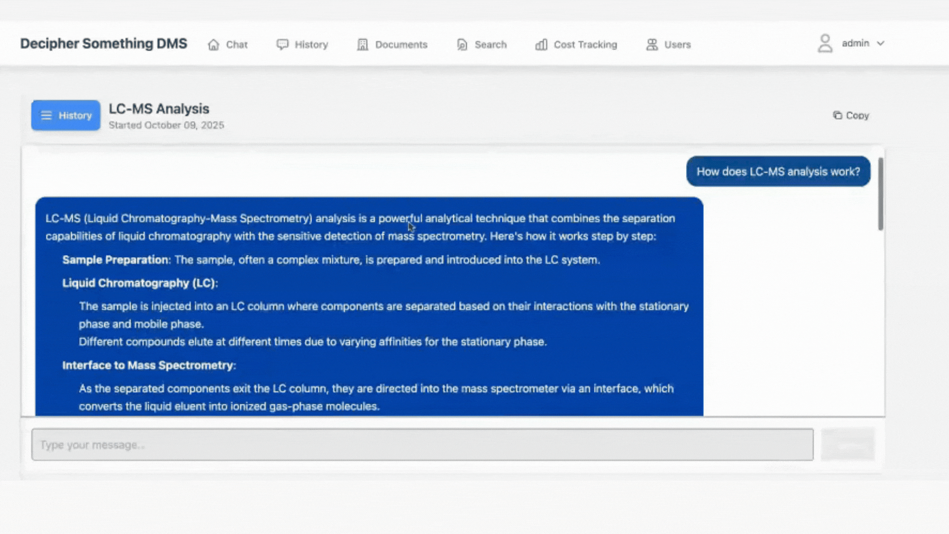 Chat with Private Langauge Model