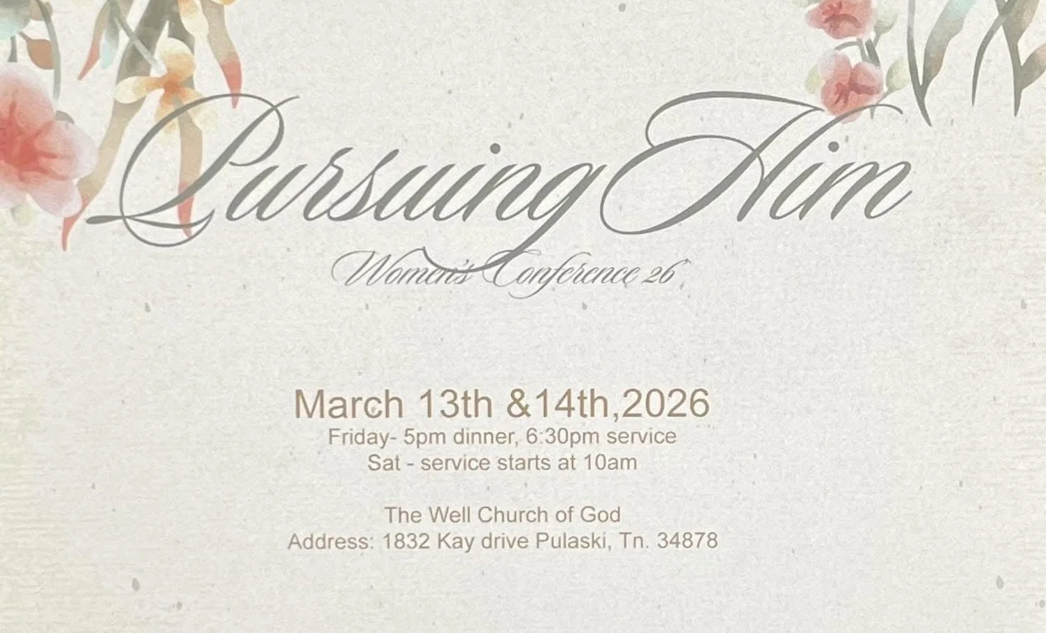 2026 Pursuing Him Women's Conference