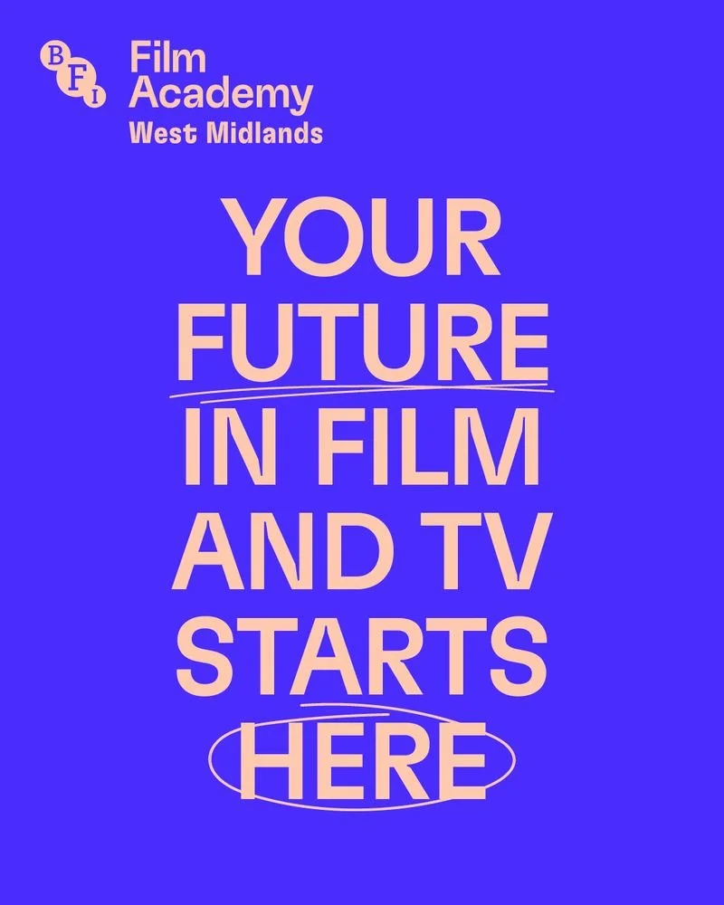 Text based image that reads YOUR FUTURE IN FILM AND TV STARTS HERE