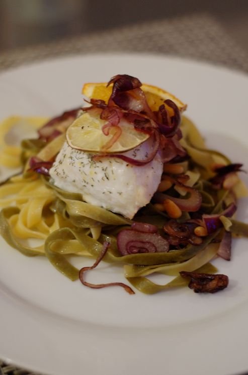 Baked Cod with Citrus Fruits