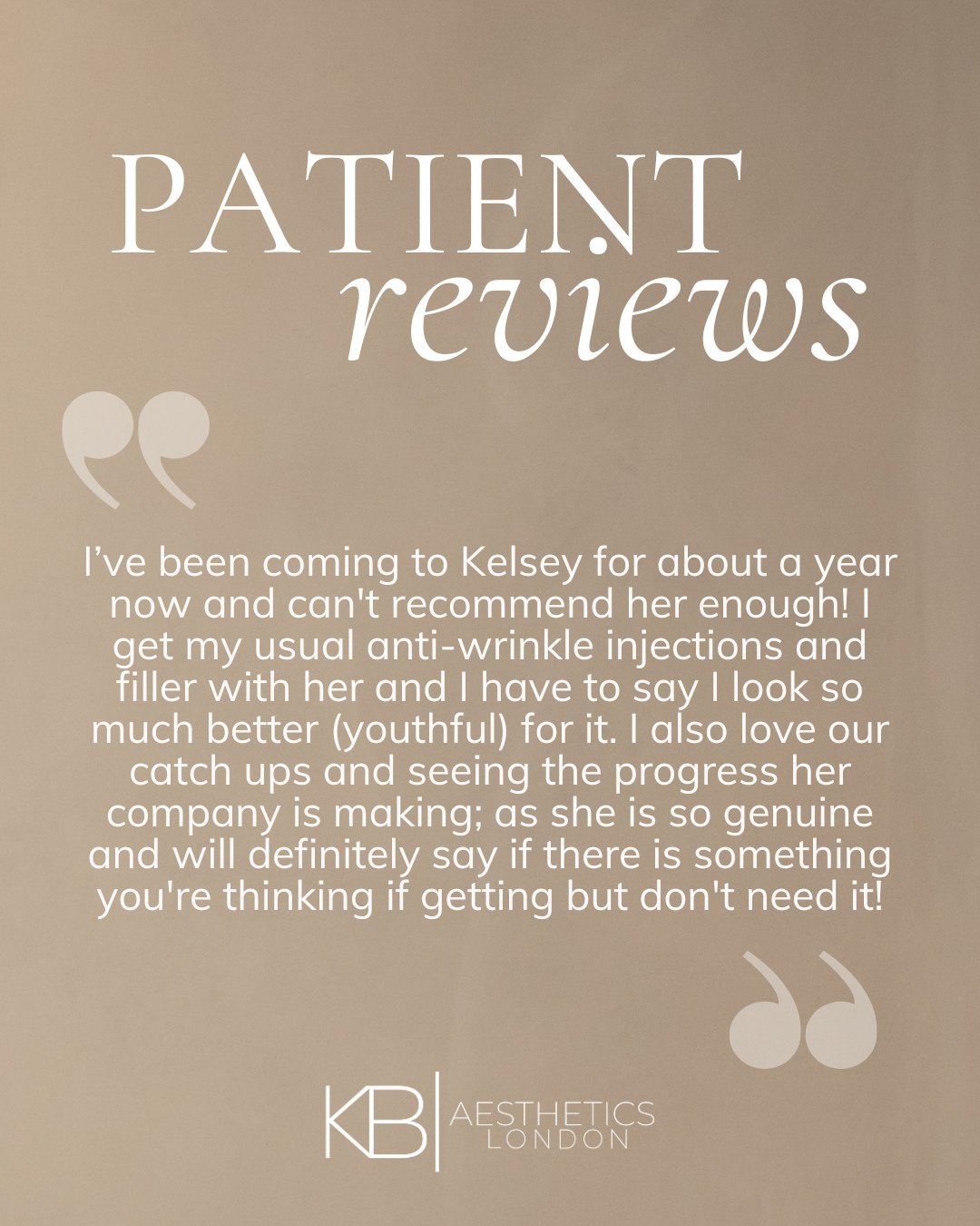 &quot;I&rsquo;ve been coming to Kelsey for about a year now and can't recommend her enough!&quot; ✨⁠
⁠
Your reviews mean the absolute world and make such a positive impact on us as a business - thank you so much!⁠
⁠
After your appointment, you'll aut