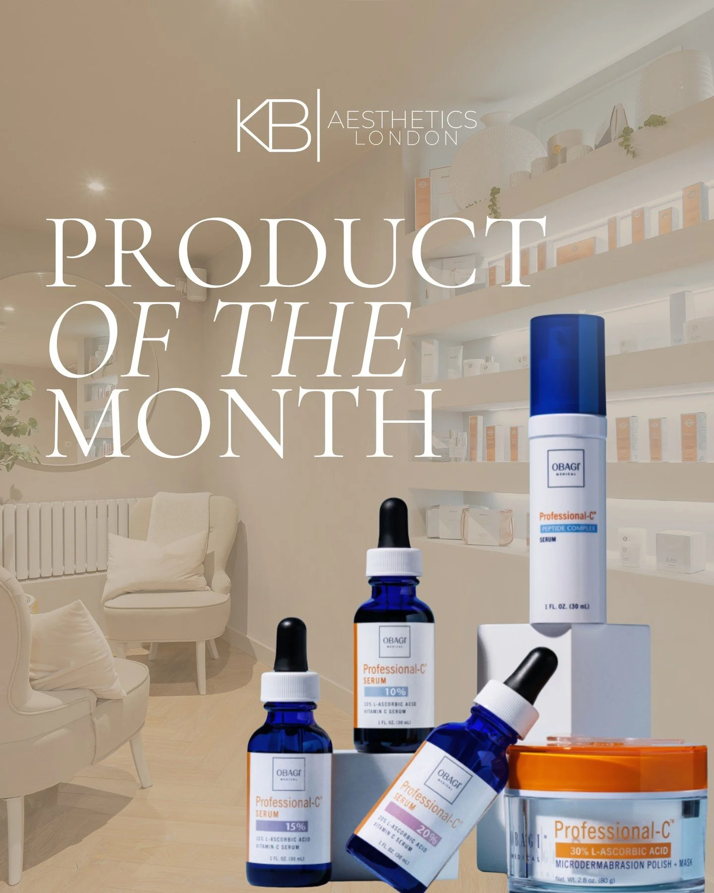Product of the Month: Obagi Professional-C Portfolio ✨⁠
⁠
When it comes to brighter, healthier, and more youthful-looking skin, Vitamin C is a true powerhouse, and Obagi takes it to the next level. The Professional-C Portfolio delivers potent L-ascor