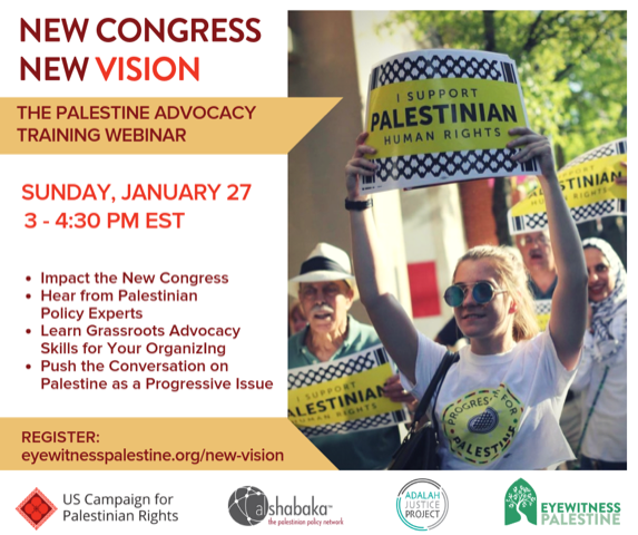Digital Workshop: Engaging the New Congress on Palestinian Rights