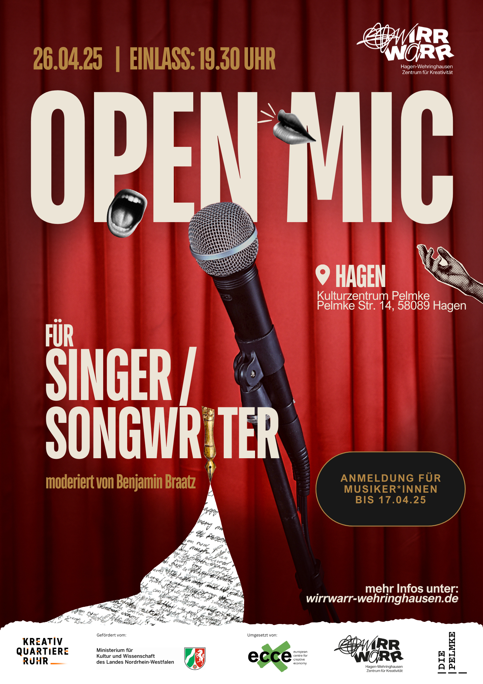 Open mic für Singer/Songwriter