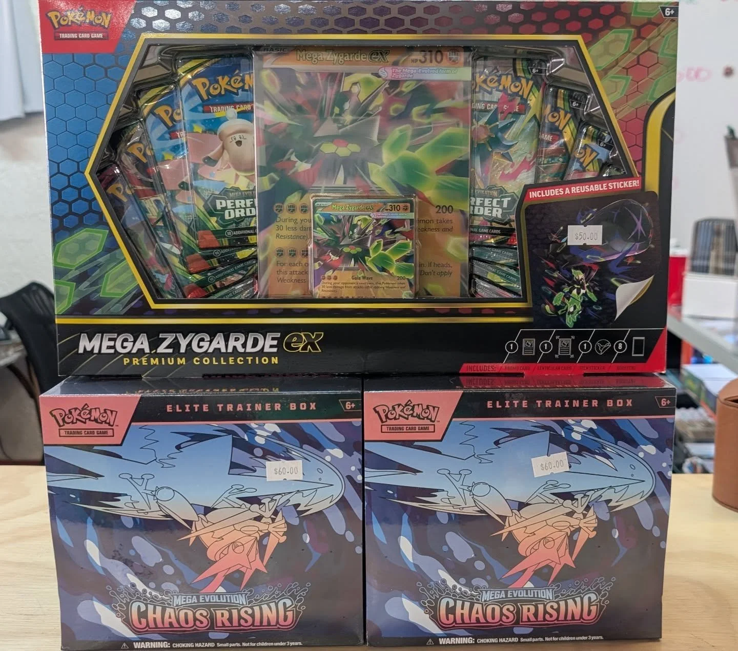 New Pokemon just arrived. We have a very limited supply of ETBs and Mega Zygarde premium collections. Come get them while they last. #pokemon #GottaCatchEmAll