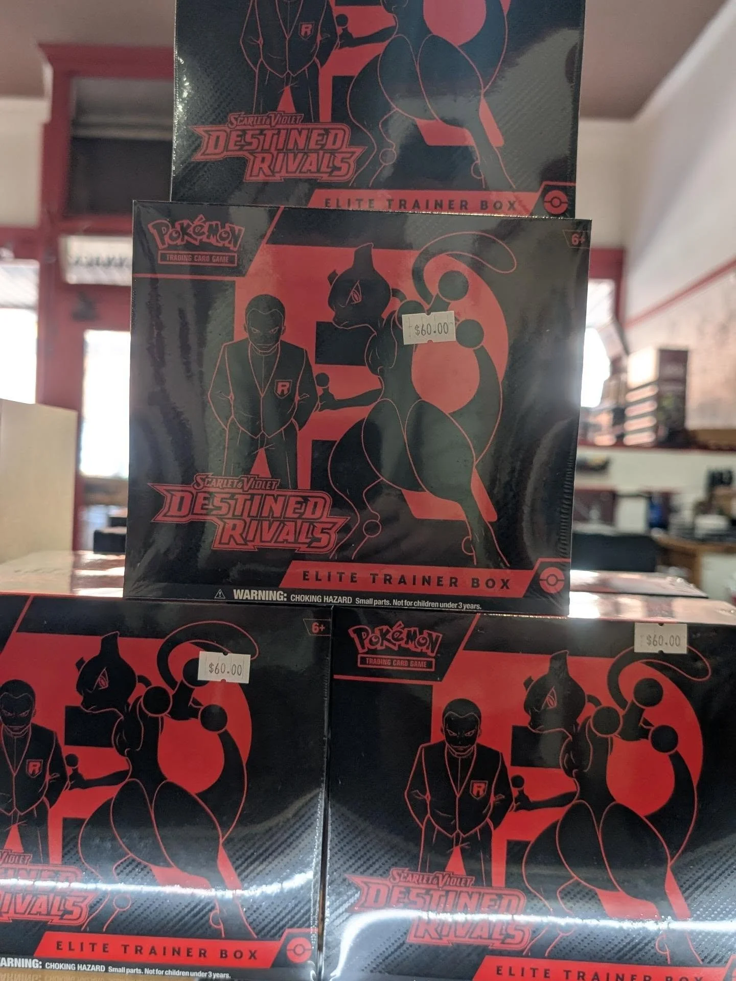Destined Rivals ETBs have been restocked. Come in and get yours before they're gone! #pokemontcg  #pokemoncards #GottaCatchEmAll