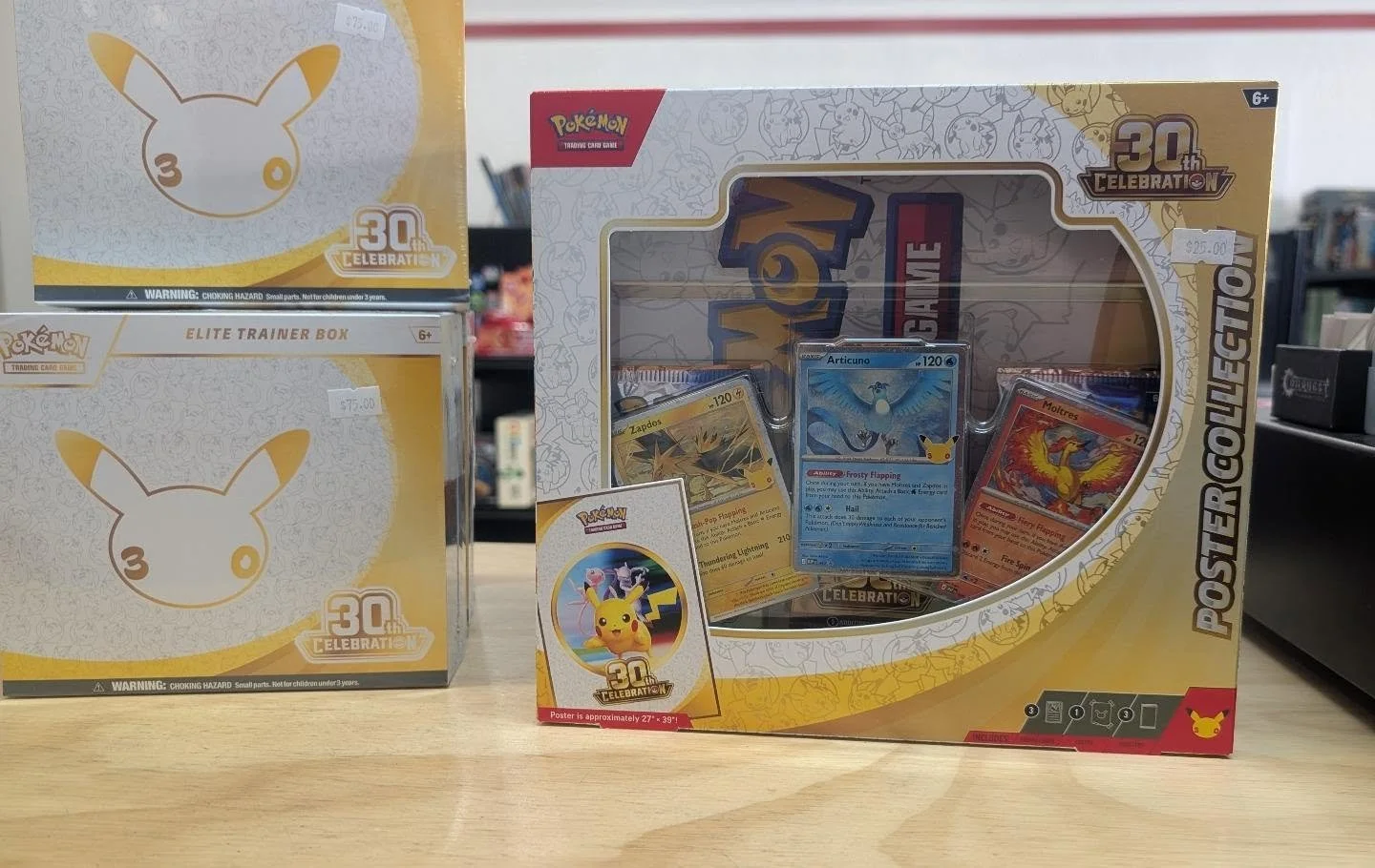 Pokemon 30th anniversary sets have arrived. We have a very limited supply at this time. Come in and collect yours while they last!