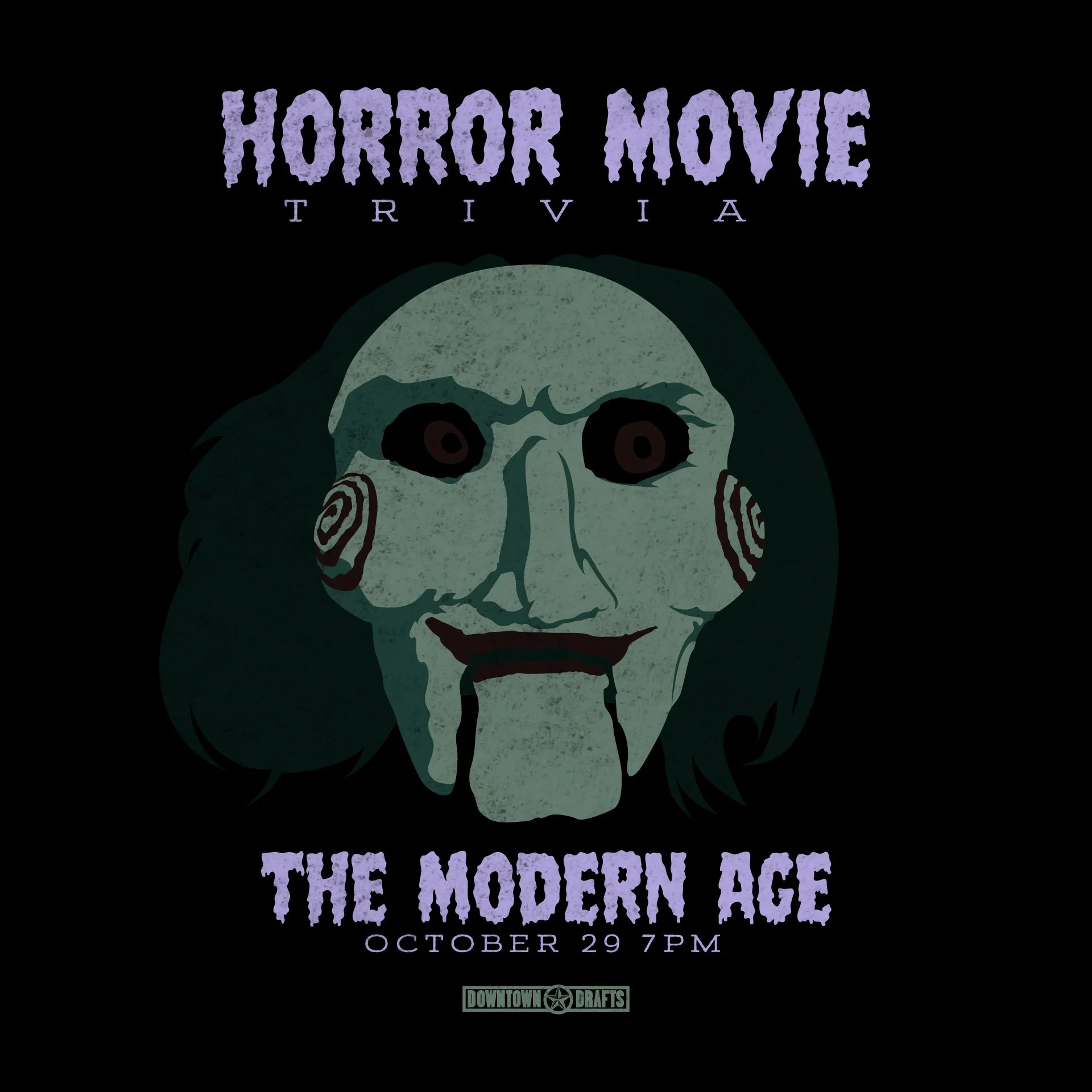 🔪 HORROR MOVIE TRIVIA: THE MODERN AGE 🔪

Wednesday, October 29th at 7pm we&rsquo;re diving into the stuff that&rsquo;s been keeping you up at night for the past couple decades. From Hereditary to Get Out to The Conjuring and everything in between, 