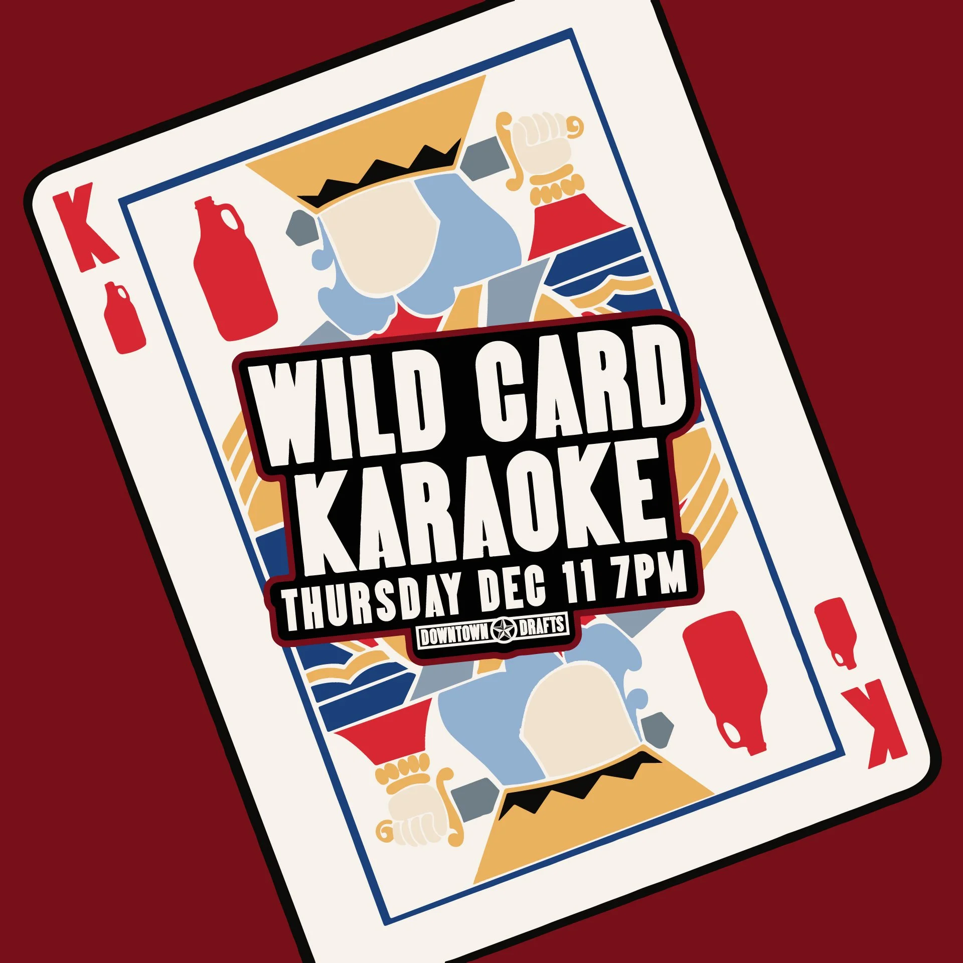 🎤 WILDCARD KARAOKE is going full chaos mode on Thursday, December 11th at 7pm!

No theme. No rules. One minute it&rsquo;s a power ballad, the next it&rsquo;s a theme song, then somehow it&rsquo;s metal?? If you&rsquo;ve ever said &ldquo;I kinda wann