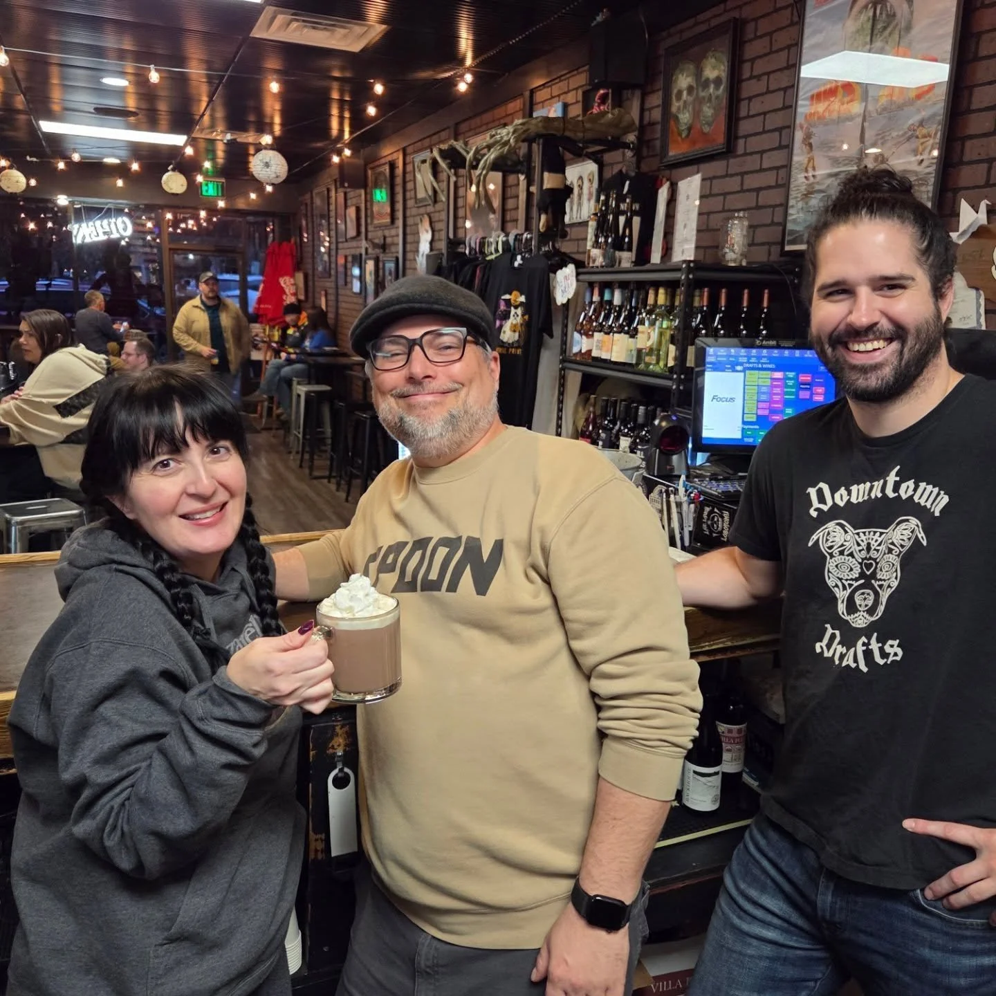 It's the perfect night for some ADULT HOT CHOCOLATE! 🥶☕️ Come out and see us!