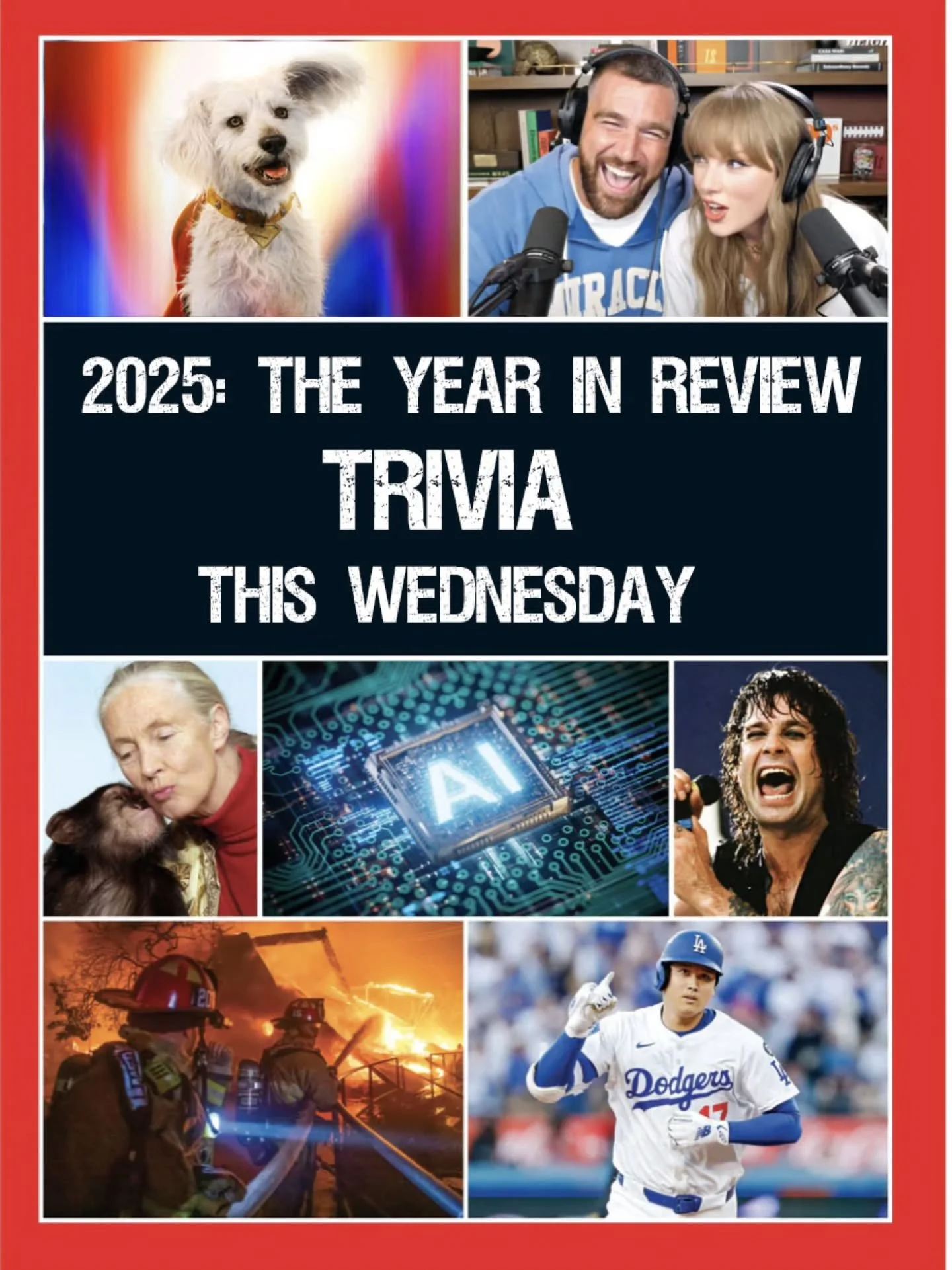 Believe it or not, 2025 was less than 3 weeks ago. 😳 We're gonna do trivia about it this week, and it's NOT gonna be depressing! 

Come play with us and win some prizes this Wednesday at 7!.