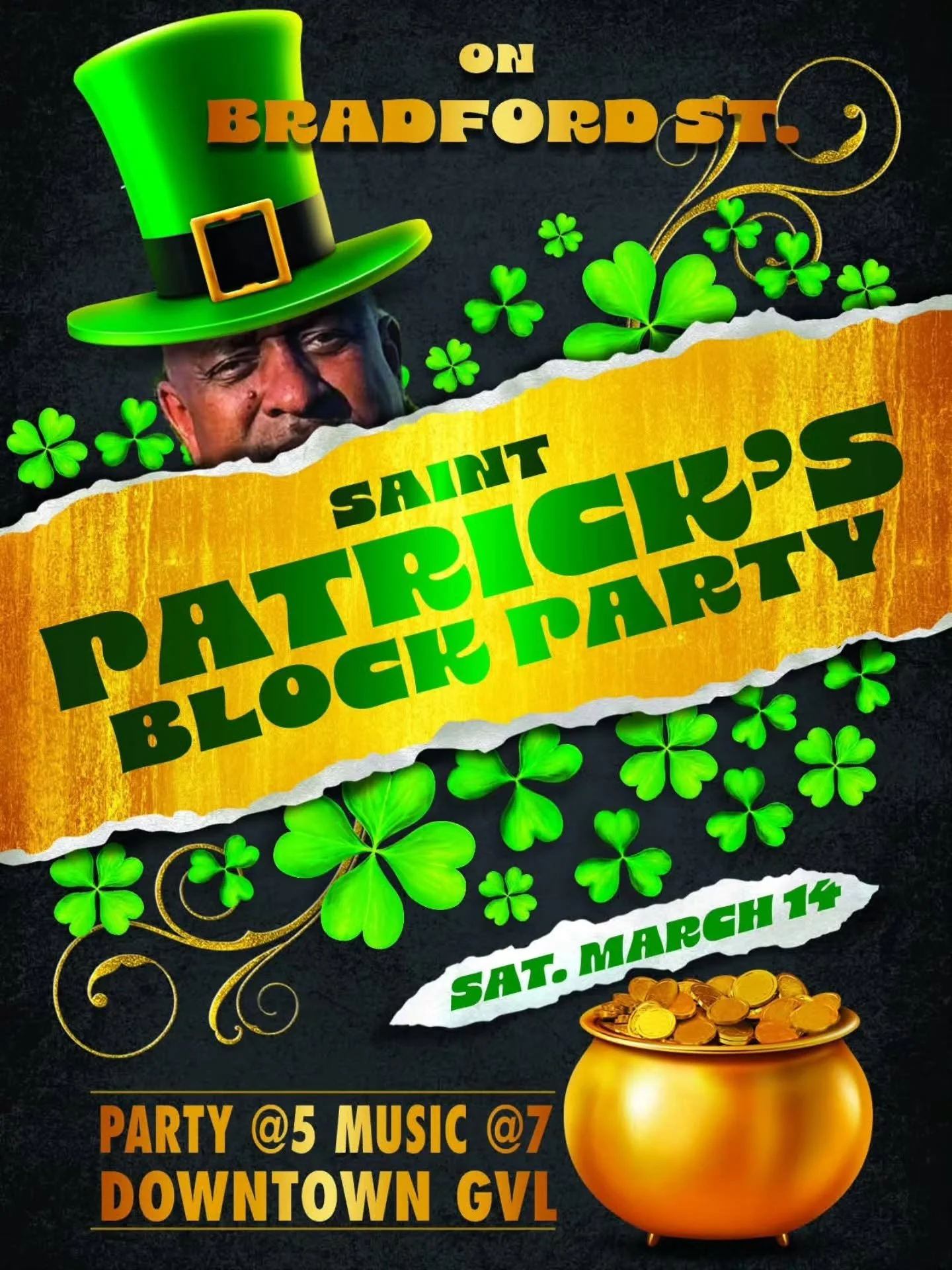 Mark your calendars NOW for March 14, because it's your only chance to meet Gainesville's most famous leprechaun! 🍀

5-7PM: Irish music &amp; green drinks
7-10PM: Dancing in the streets with Silverstar Productions

Don't miss GVL's biggest &amp; bes
