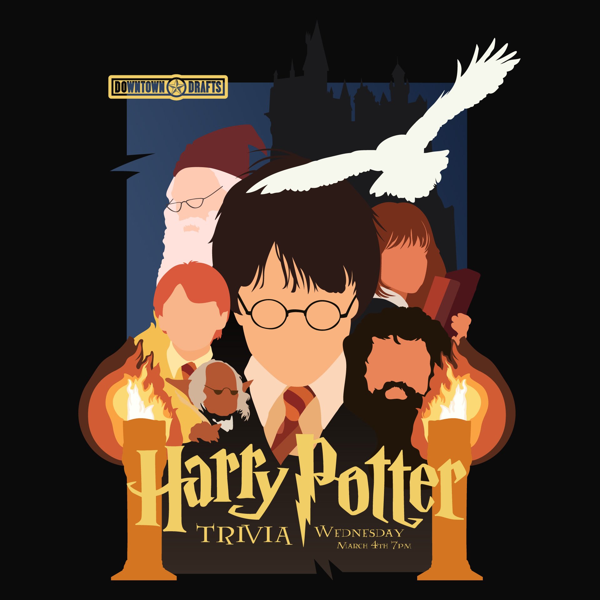 ✨ALRIGHT NERDS HERE WE GO AGAIN!!!✨
HARRY POTTER TRIVIA IS BACK on Wednesday March 4th at 7pm! We said we wouldn't do it again, but we're bringing back the wizarding world magic! Evan will be hosting this MOMENTOUS trivia game and, as you all know, h
