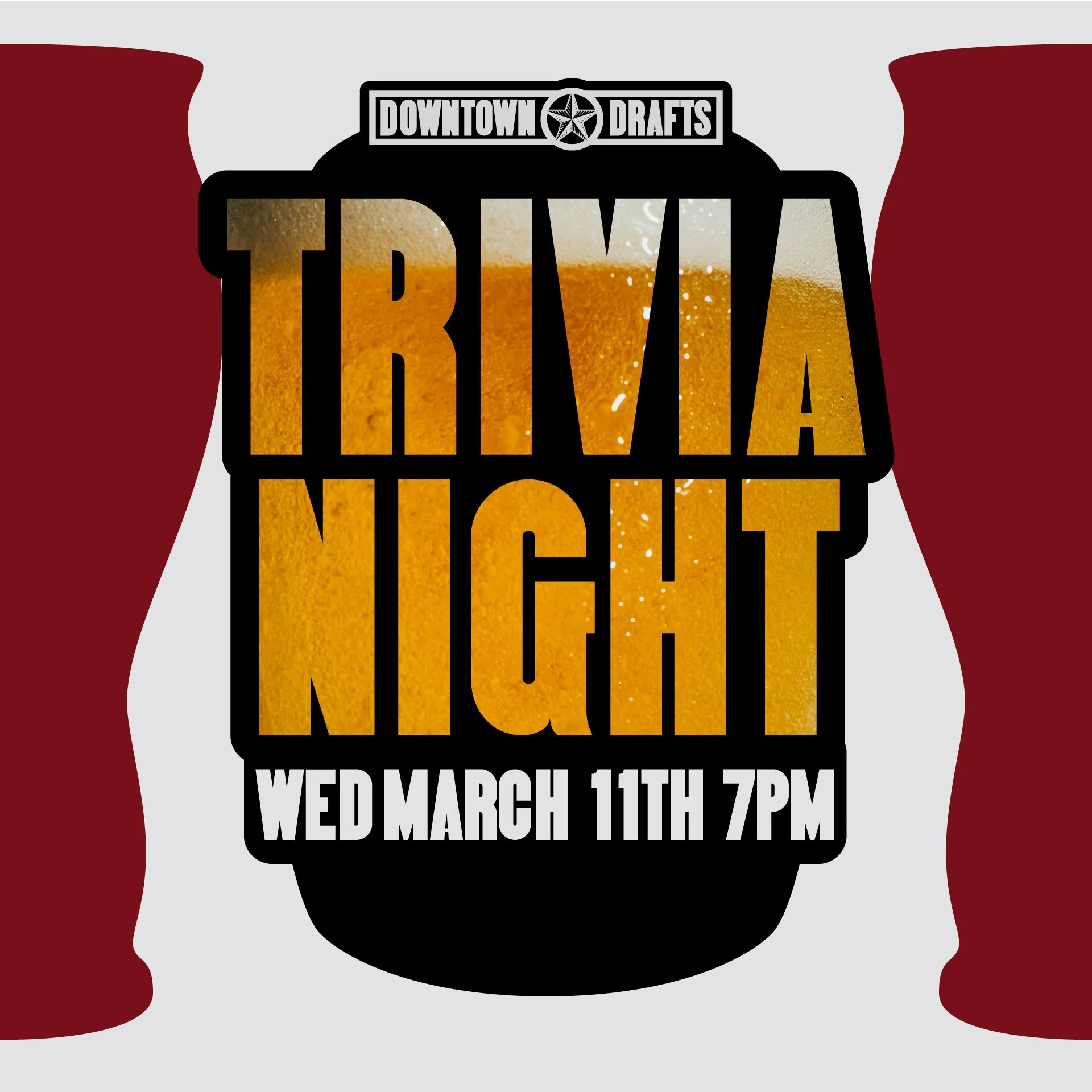🧠 GENERAL TRIVIA IS BACK 🧠
Wednesday, March 11th at 7pm GET READY to join us for a night of showing off your brain power! No themes! No gimmicks! Just proving that you have a little bit of knowledge about a lotta bit of things. Does that make sense