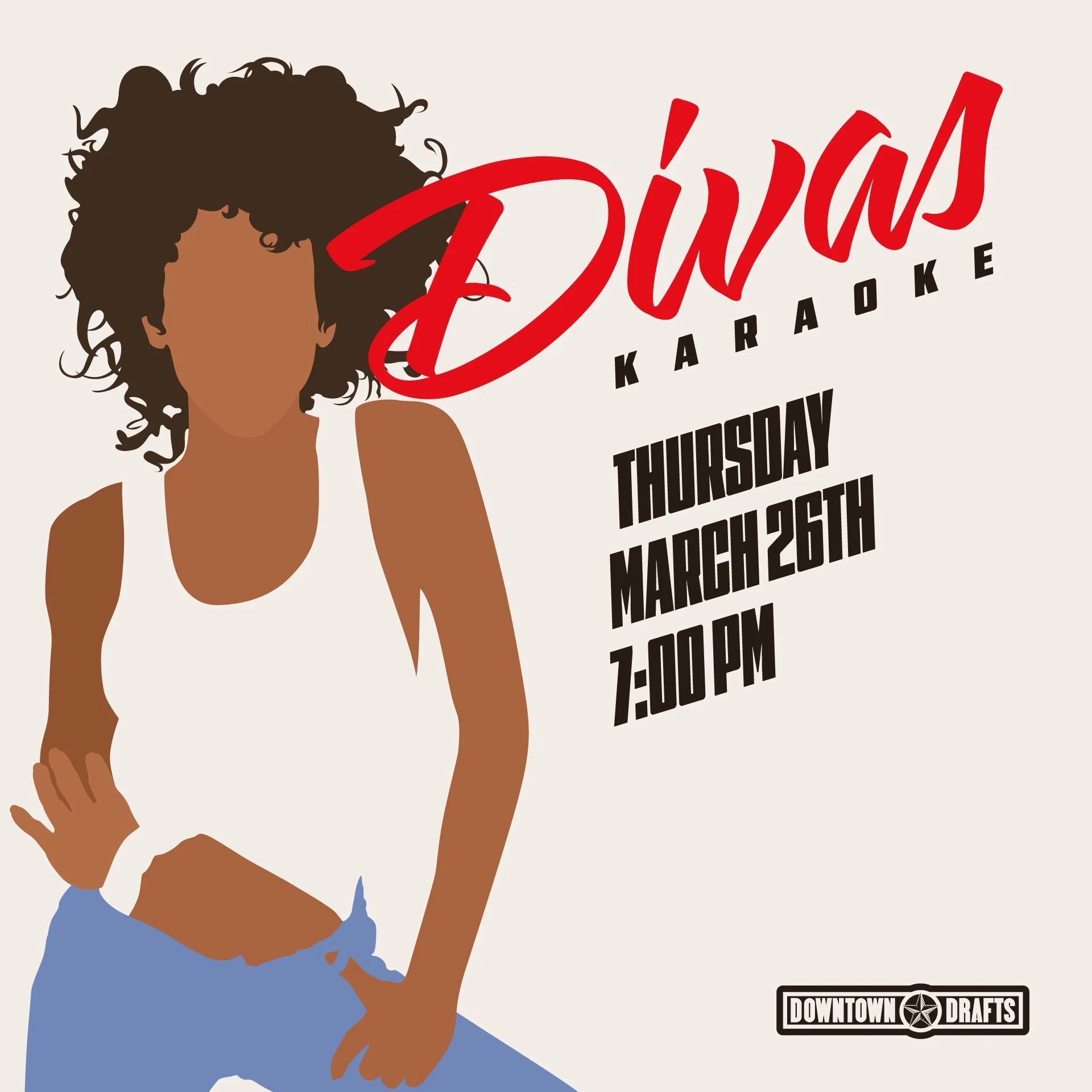 ✨💅DIVAS KARAOKE THURSDAY MARCH 26TH 7PM💅✨

Big voices. Big energy. No holding back.

We&rsquo;re turning the mic over to the queens of pop &mdash; from Beyonc&eacute; to Britney, Whitney to Gaga, and everything in between. If it&rsquo;s powerful, i