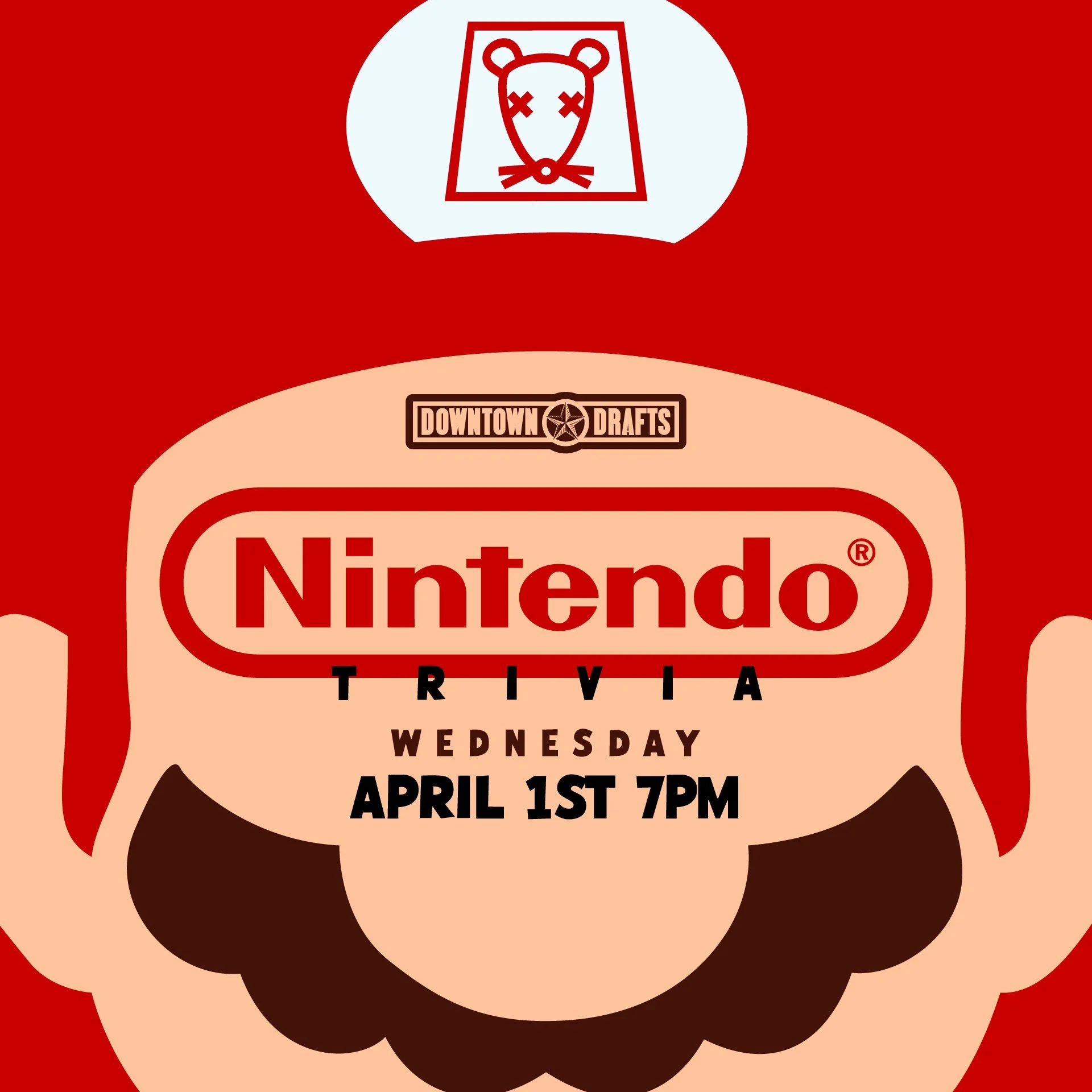🚨🎮 N I N T E N D O  T R I V I A  ON  4 / 1 / 2 6 🎮🚨

NOPE. IT'S NOT A JOKE. YOUR TIME HAS COME NERDS!!! We're hosting our very first Nintendo Trivia! If you're a Nintendo fanatic or just way too into video games in general, this one is FOR YOU!!!