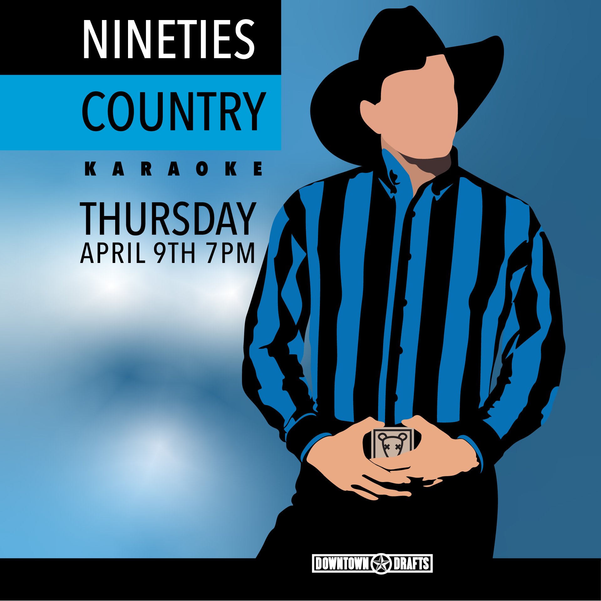 🤠🎤 90&rsquo;s COUNTRY KARAOKE 🎤🤠

Thursday, April 9th at 7pm we&rsquo;re going back to when country was all heartbreak, honky tonk, and absolute bangers.

From Shania to Garth, Faith to Tim, it&rsquo;s your chance to sing the songs you grew up on