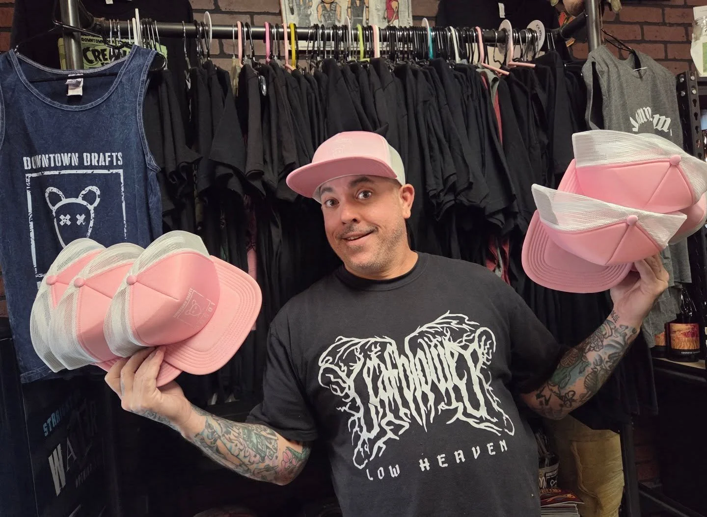 Inventory cleanout day! Come get a Drafts hat for only 5 bucks or a shirt for 15, today &amp; tomorrow only or while supplies last! 🤑