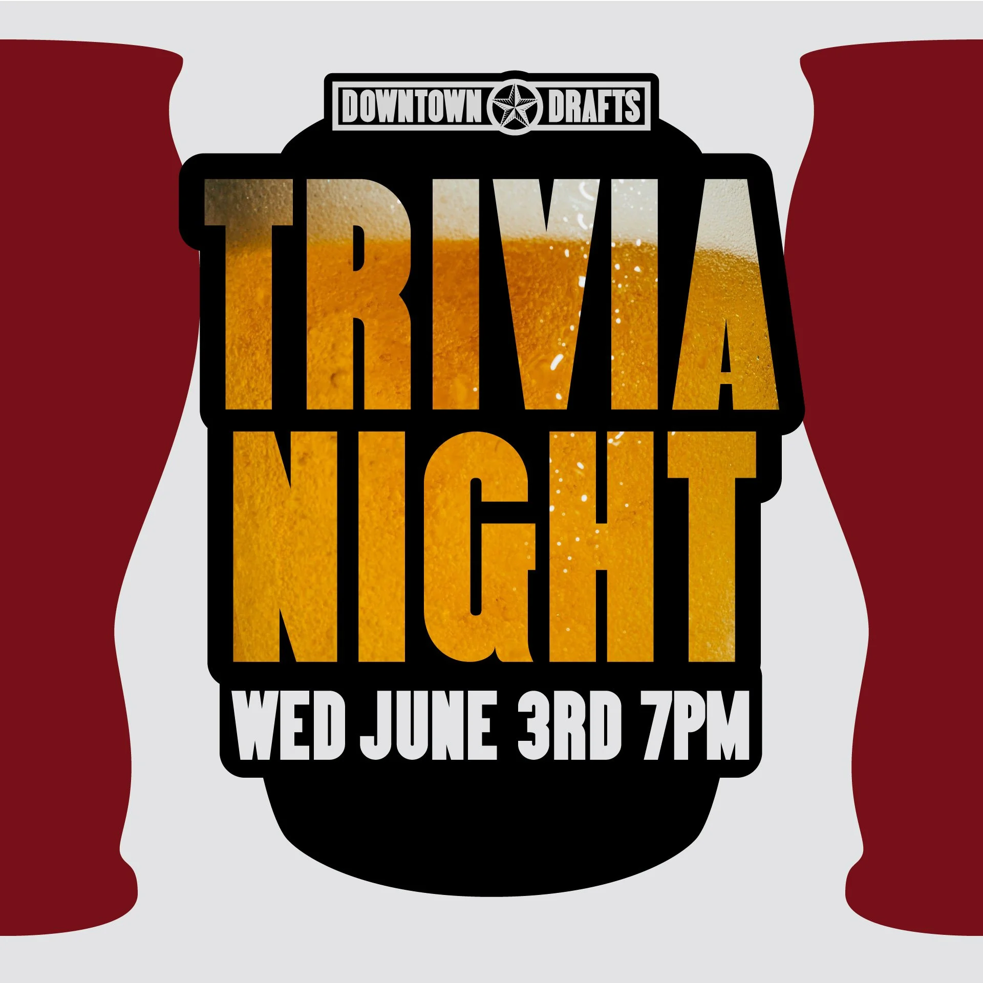 🧠🍻 GENERAL TRIVIA 🍻🧠

Wednesday, June 3rd at 7pm we&rsquo;re back with another night of random facts, unnecessary competitiveness, and someone confidently giving the wrong answer with their whole chest.

No theme, just classic trivia and a very s