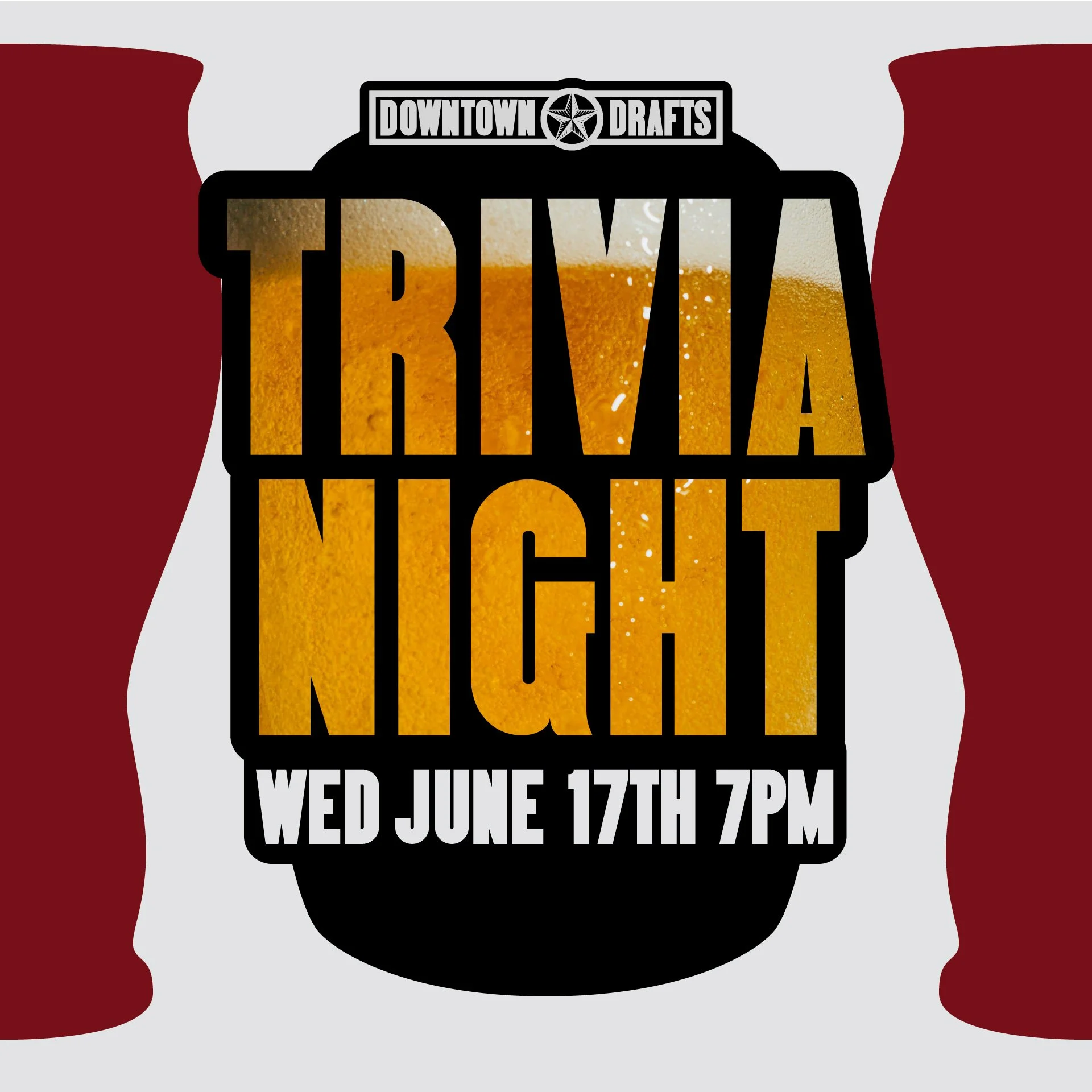 🧠🍺GENERAL TRIVIA🍺🧠
Every other week, we give our broadly intelligent friends a chance to shine with GENERAL TRIVIA. Come through this Wednesday, June 17th at 7pm to prove that you have a lot of random knowledge about a really wide range of useles