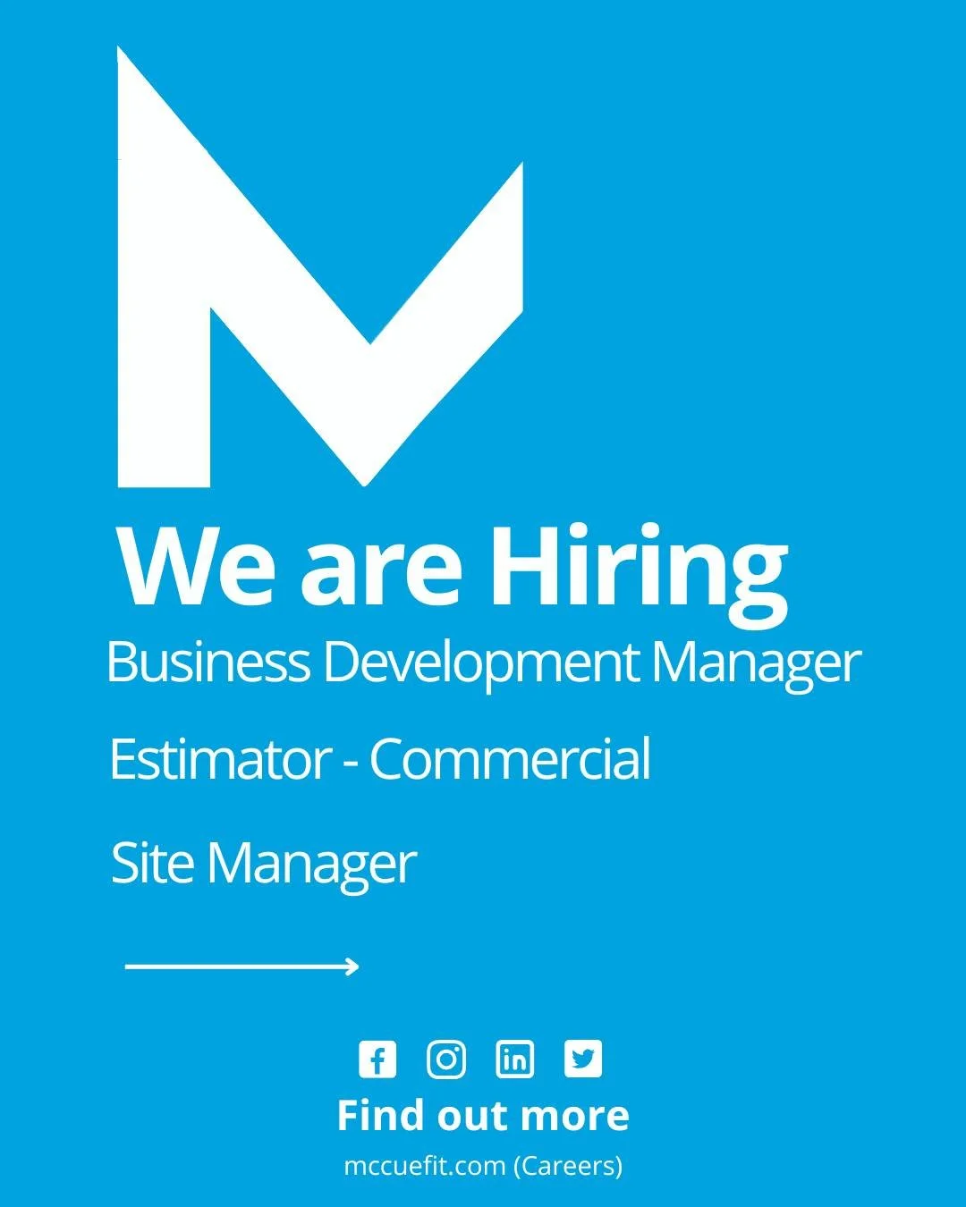 McCue is growing, and we&rsquo;re looking for talented people to join our team.
We currently have a number of exciting opportunities listed below.

If you&rsquo;re ambitious, motivated, and ready to make an impact, we&rsquo;d love to hear from you. K