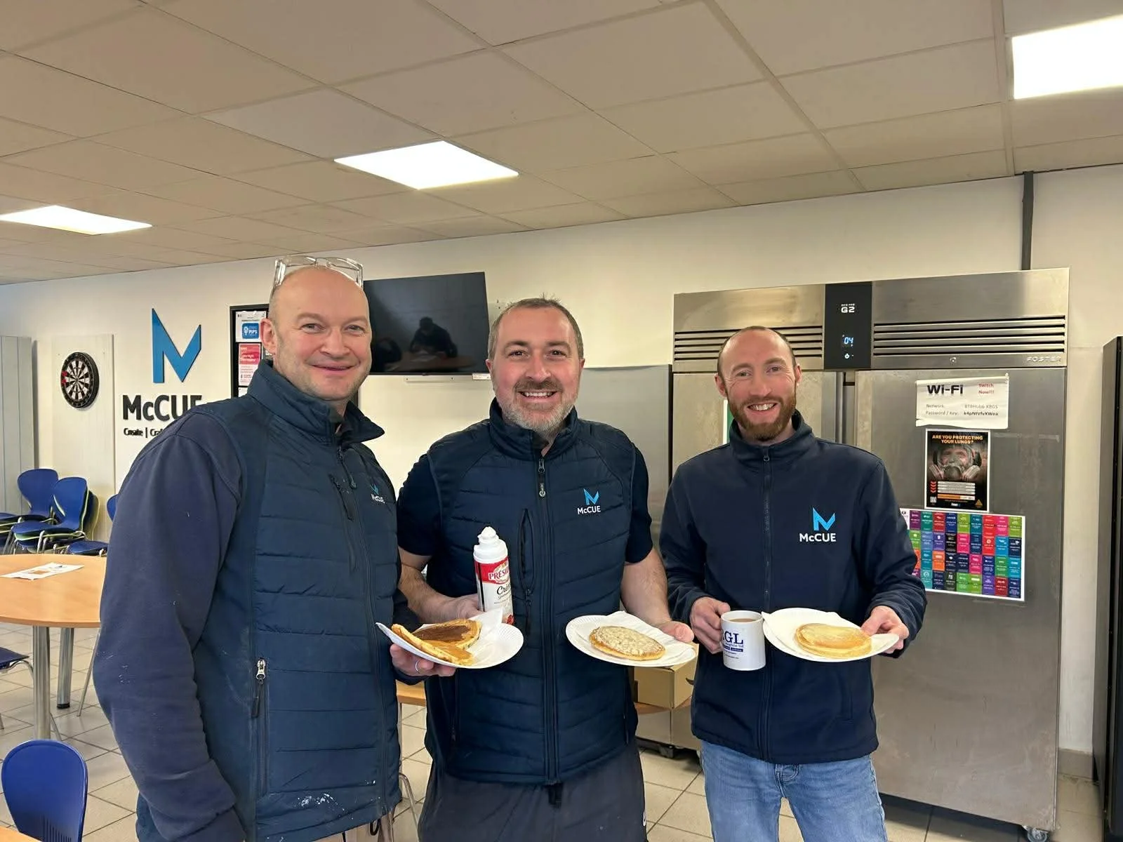 Crafting great spaces takes serious energy. 

Our team paused the tools this morning to catch up and enjoy a few pancakes. 

Happy Pancake Tuesday from the McCue team.