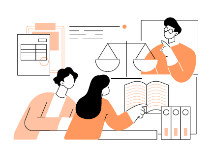 Illustration représentant les domaines d’intervention du cabinet NCA en droit du travail et relations sociales.