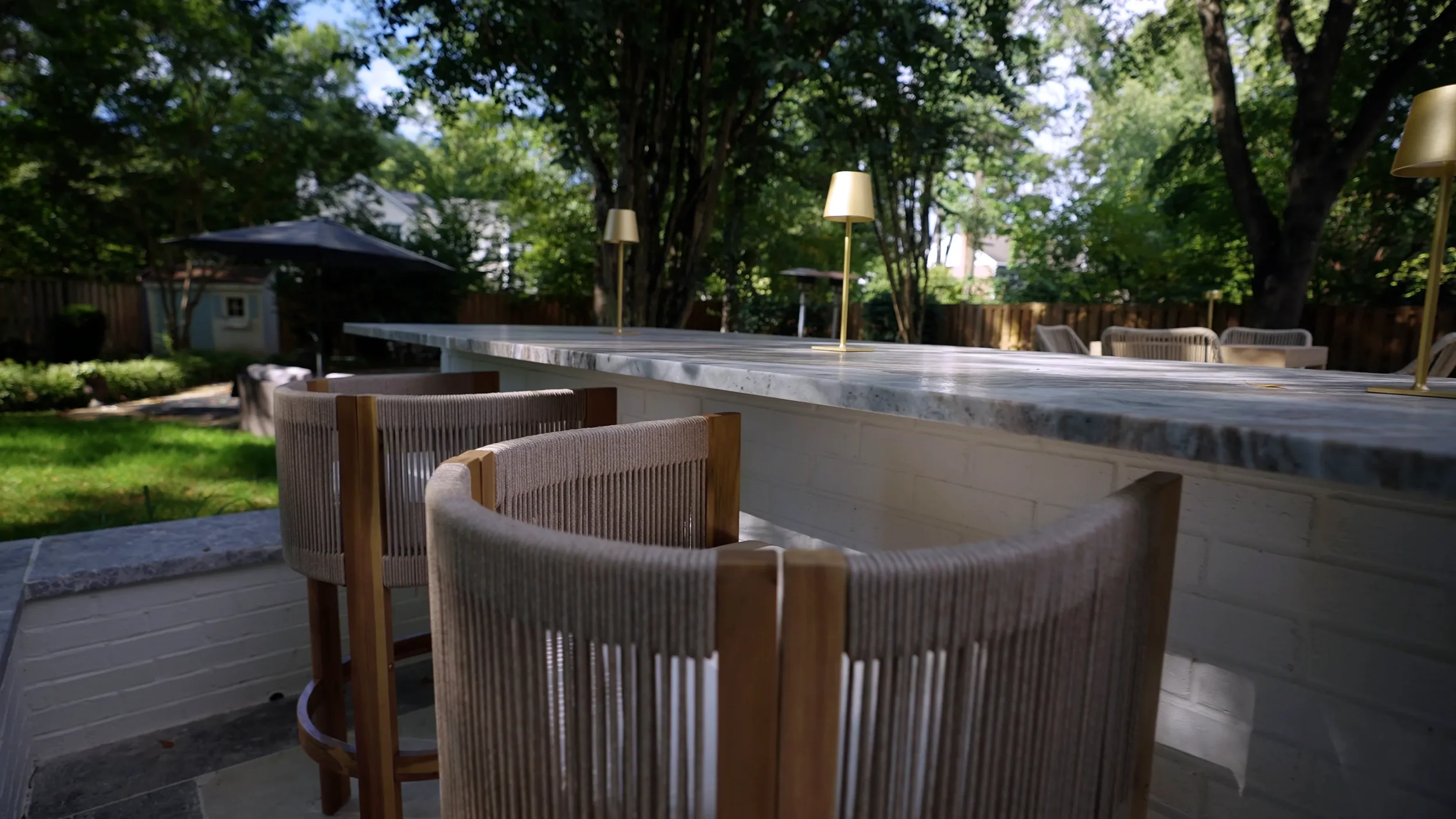 Completed backyard transformation led by a landscaping company in Alexandria, VA