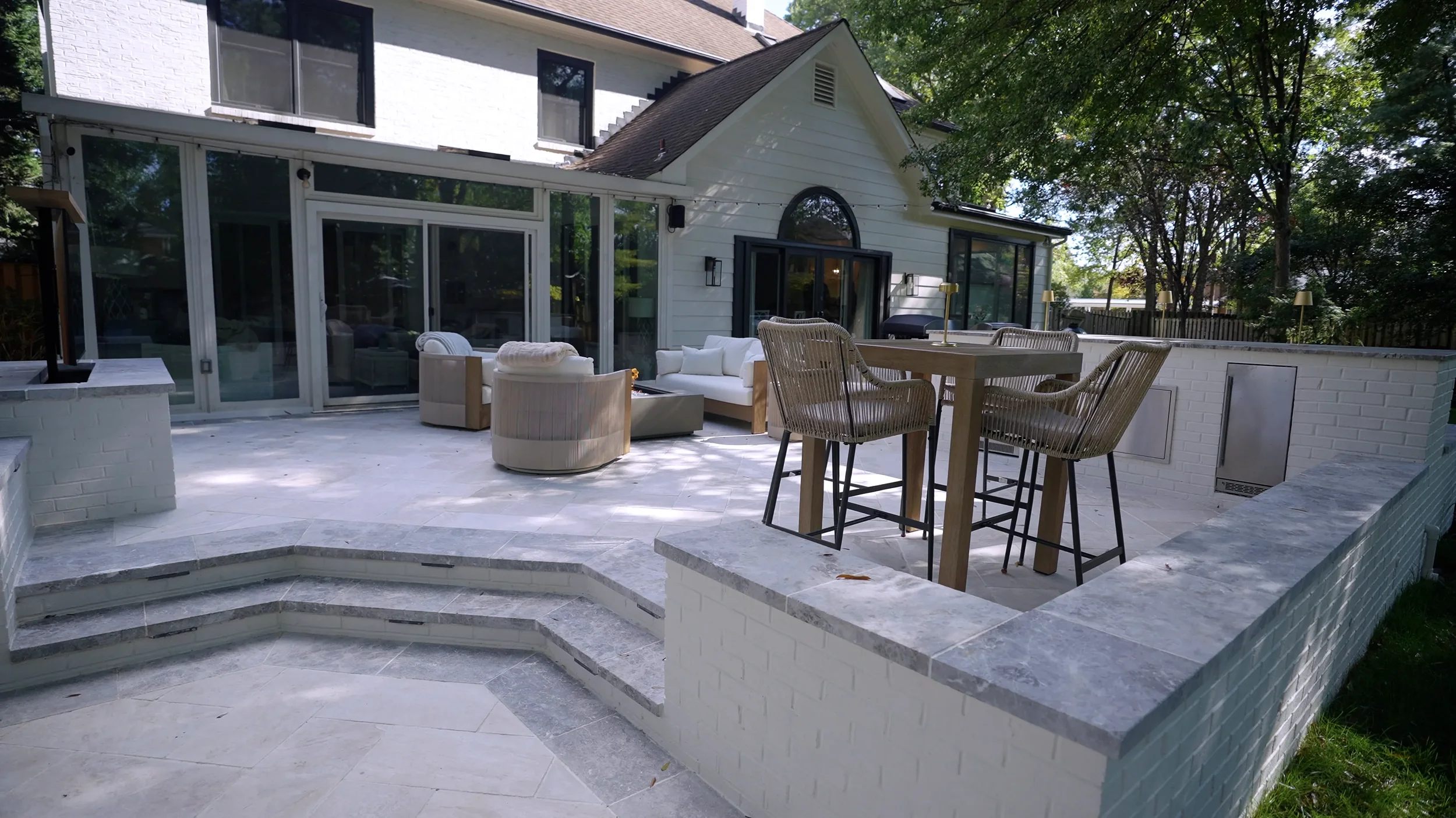 Maintained lawn and hardscape balance through professional lawn care in Alexandria, VA