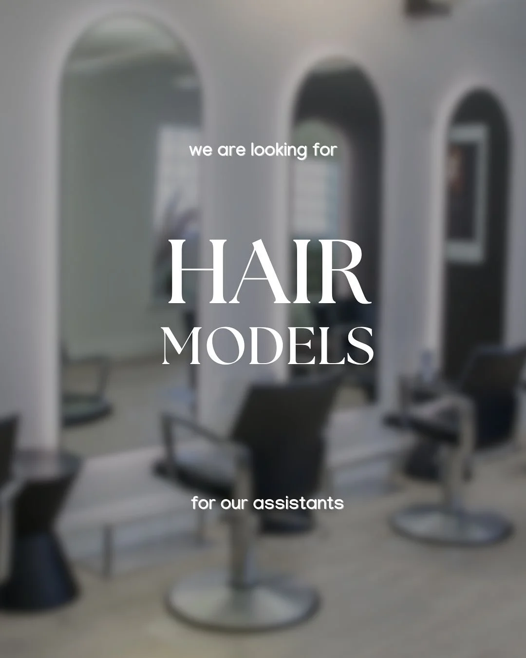 ✨ HAIR MODELS WANTED ✨
Our talented assistants are looking for models to practise + perfect their skills!

Interested? Here&rsquo;s how it works:
✔️ Stop by the front desk or give us a call/email
✔️ Let us know which service you&rsquo;re interested i