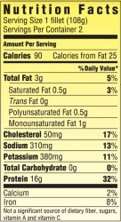 Gorton's fish nutrition label.png