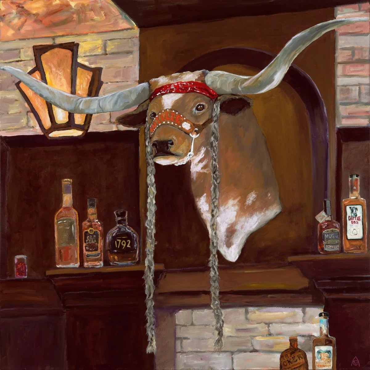 "The Watering Hole"  Oil, by Mary Arnold