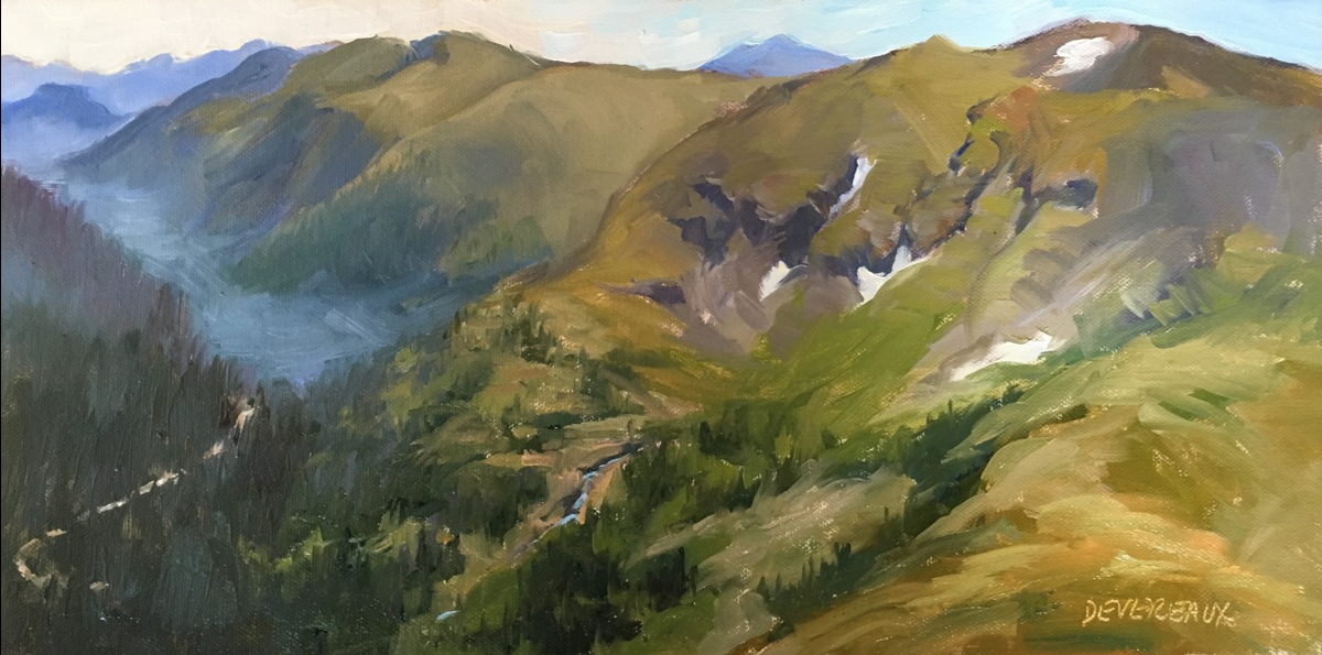 Painting of Estes Park area by Carol Devereaux