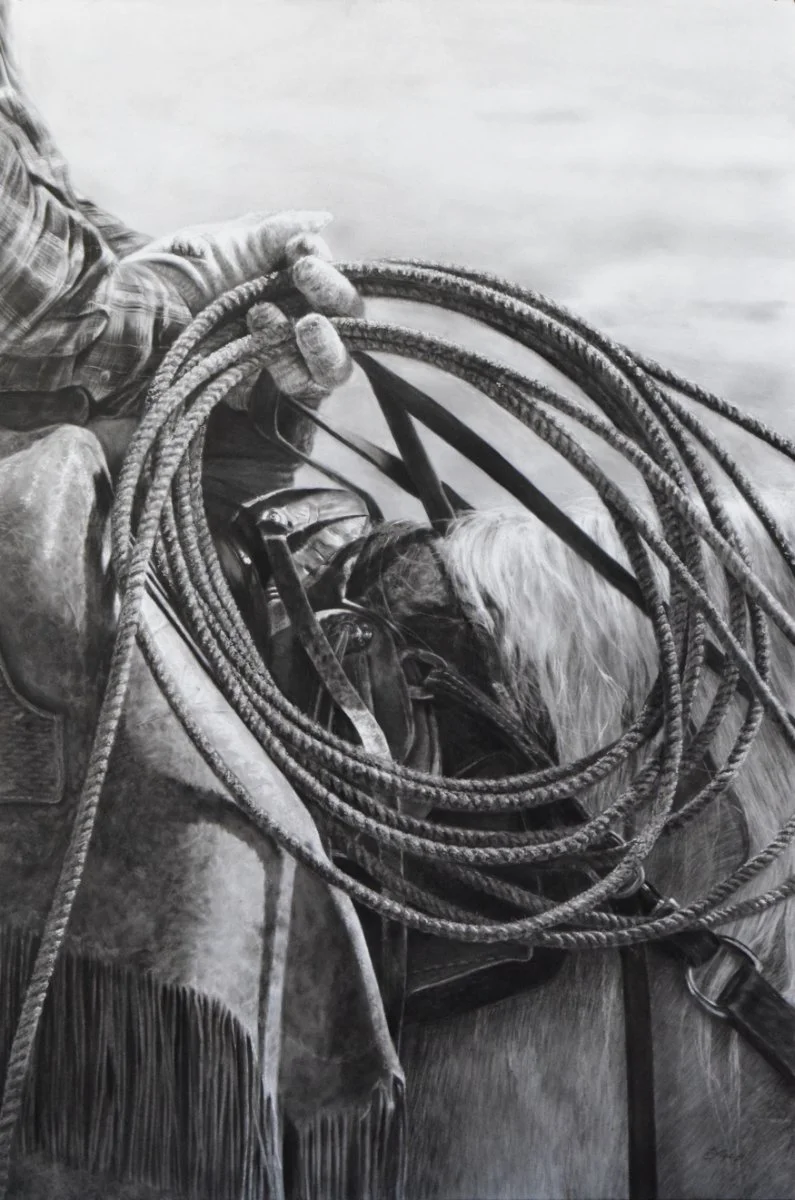 "Ready To Rope"  Pencil, By Amber Scally
