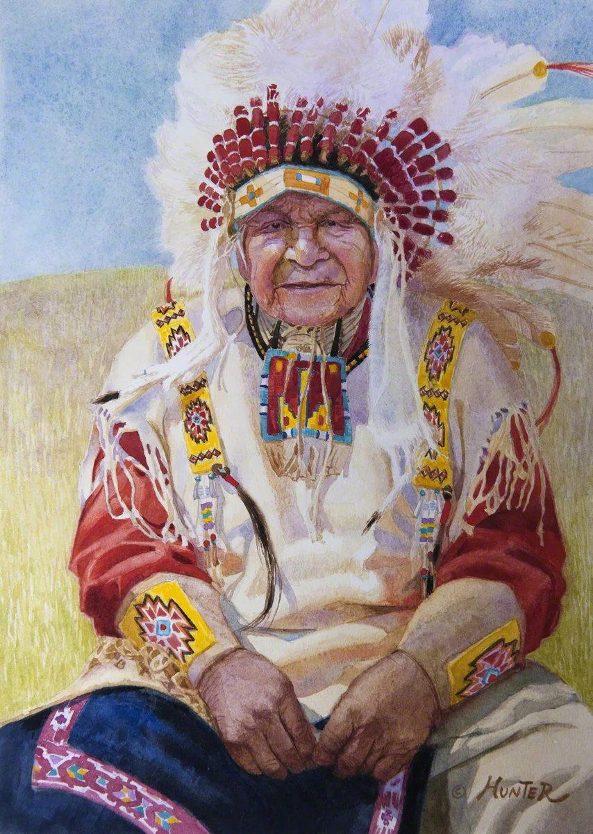 "A Century Of Wisdom In His Eyes" Oil, by Jennifer Hunter