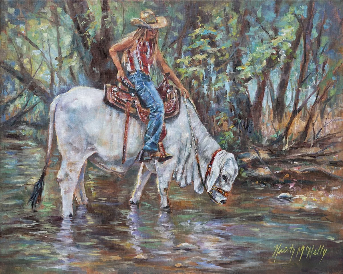 "Clyde In Water"  Oil, By Kristy McNelly