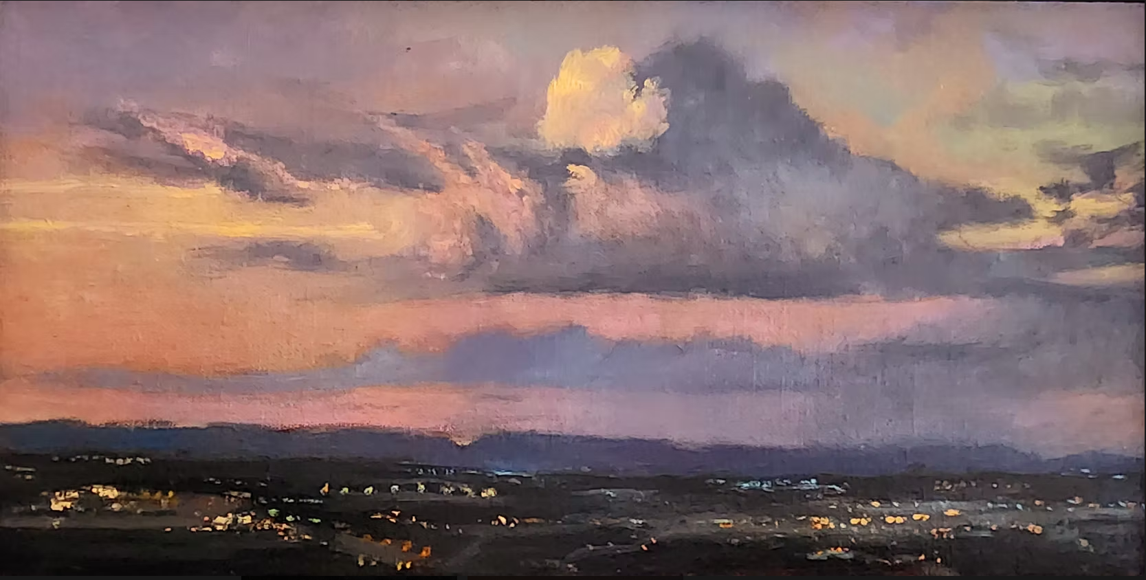 Evening citiscape by Nina Cobb Walker