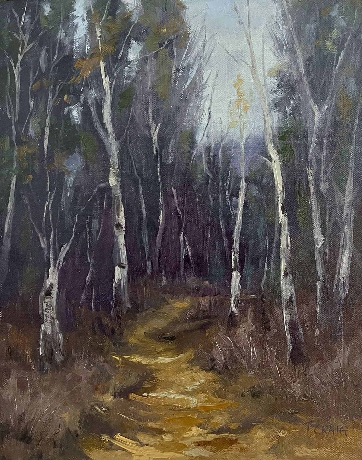 "Into The Aspens"  Oil, By Trina Craig