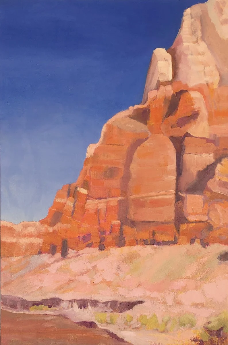 "High Cliffs In Morning Light At Zion"  Oil, By Susan Slomski