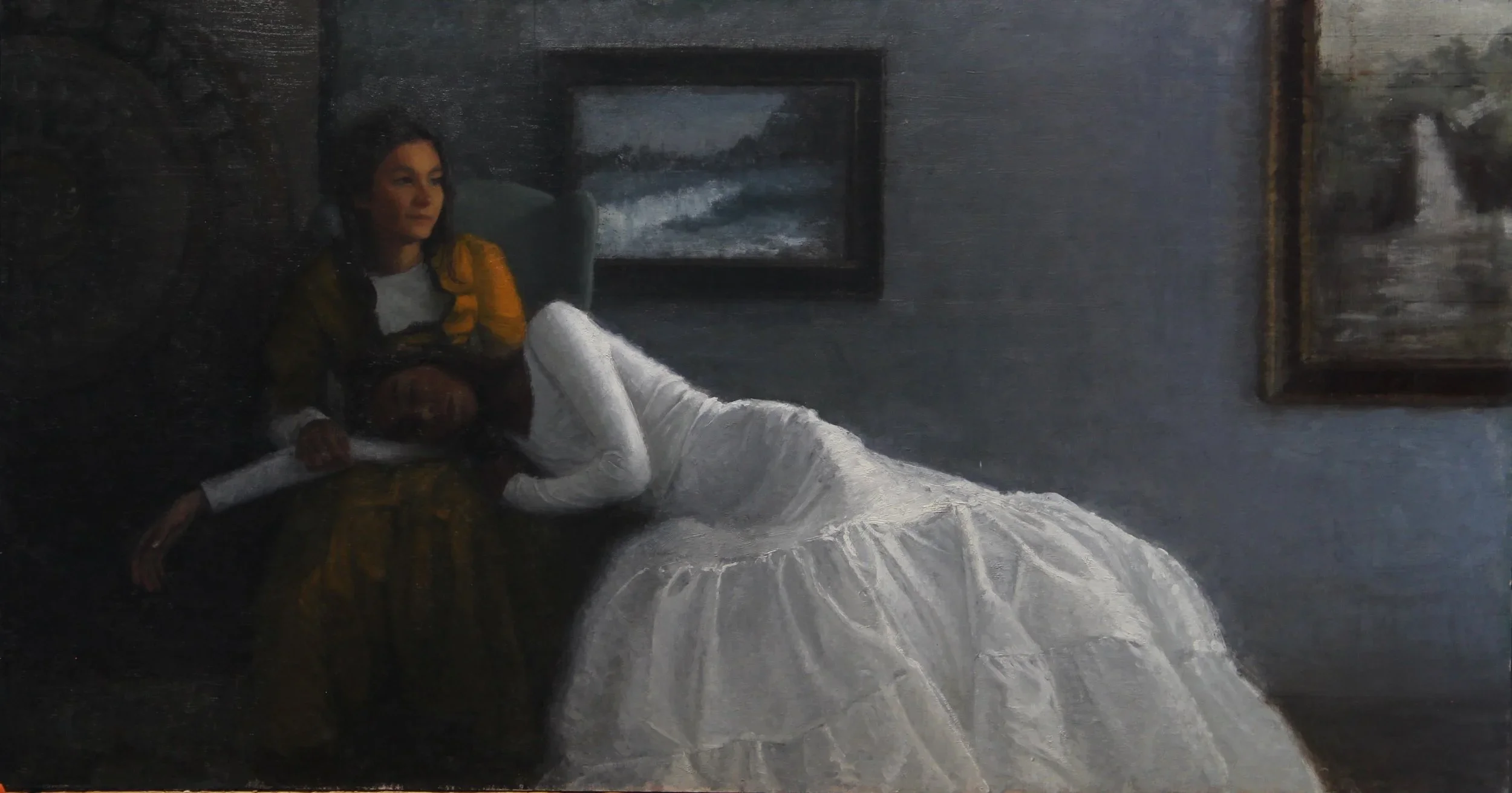 Painting of two women by Destiny Bowman