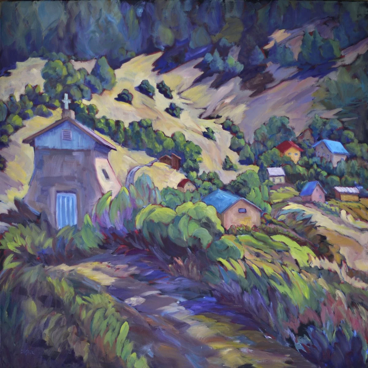 "Village Of Our Lady"  Oil, by Lori Cusick